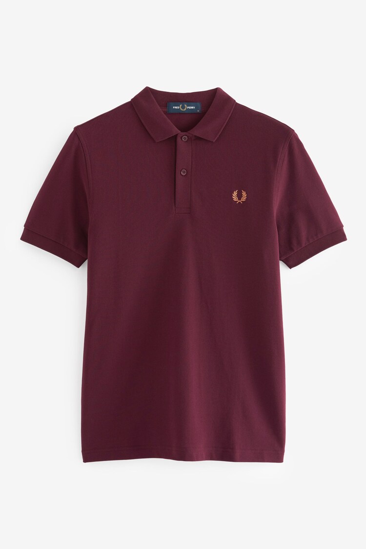 Темно-красный - Однотонная рубашка поло Fred Perry - Image 1 of 1