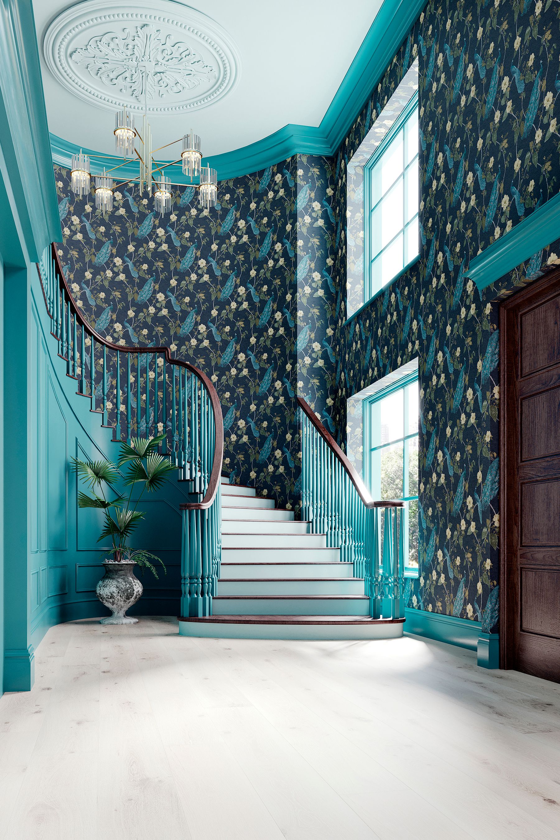 Buy Graham & Brown Blue Resplendence Wallpaper from the Next UK online shop