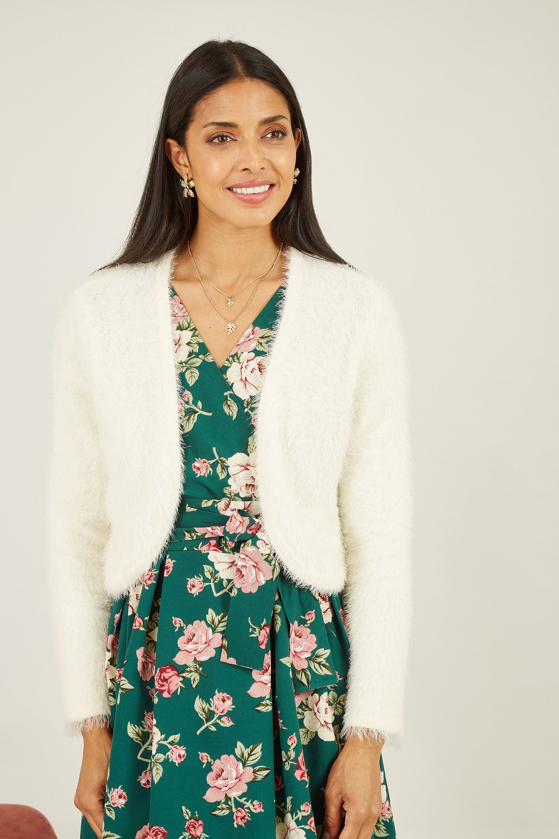 Buy Yumi Cream Eyelash Knit Bolero from the Next UK online shop
