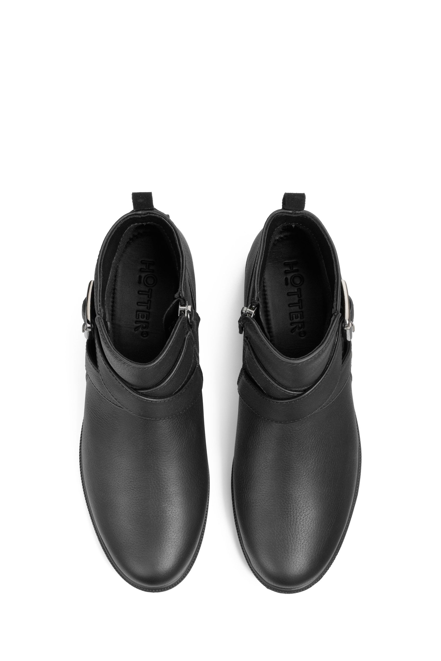 Buy Hotter Kingsley Wide Fit Black Zip Fastening Boots from the Next UK