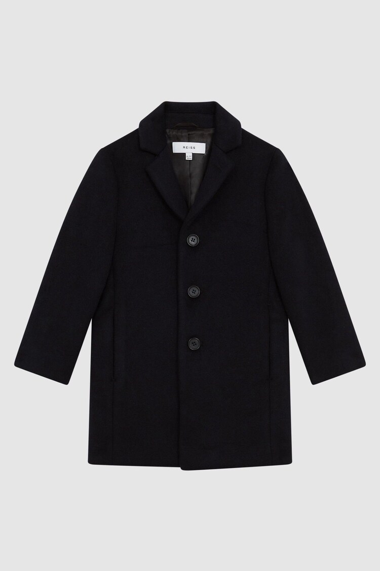 Reiss Navy Gable Senior Single Breasted Overcoat - Image 1 of 1