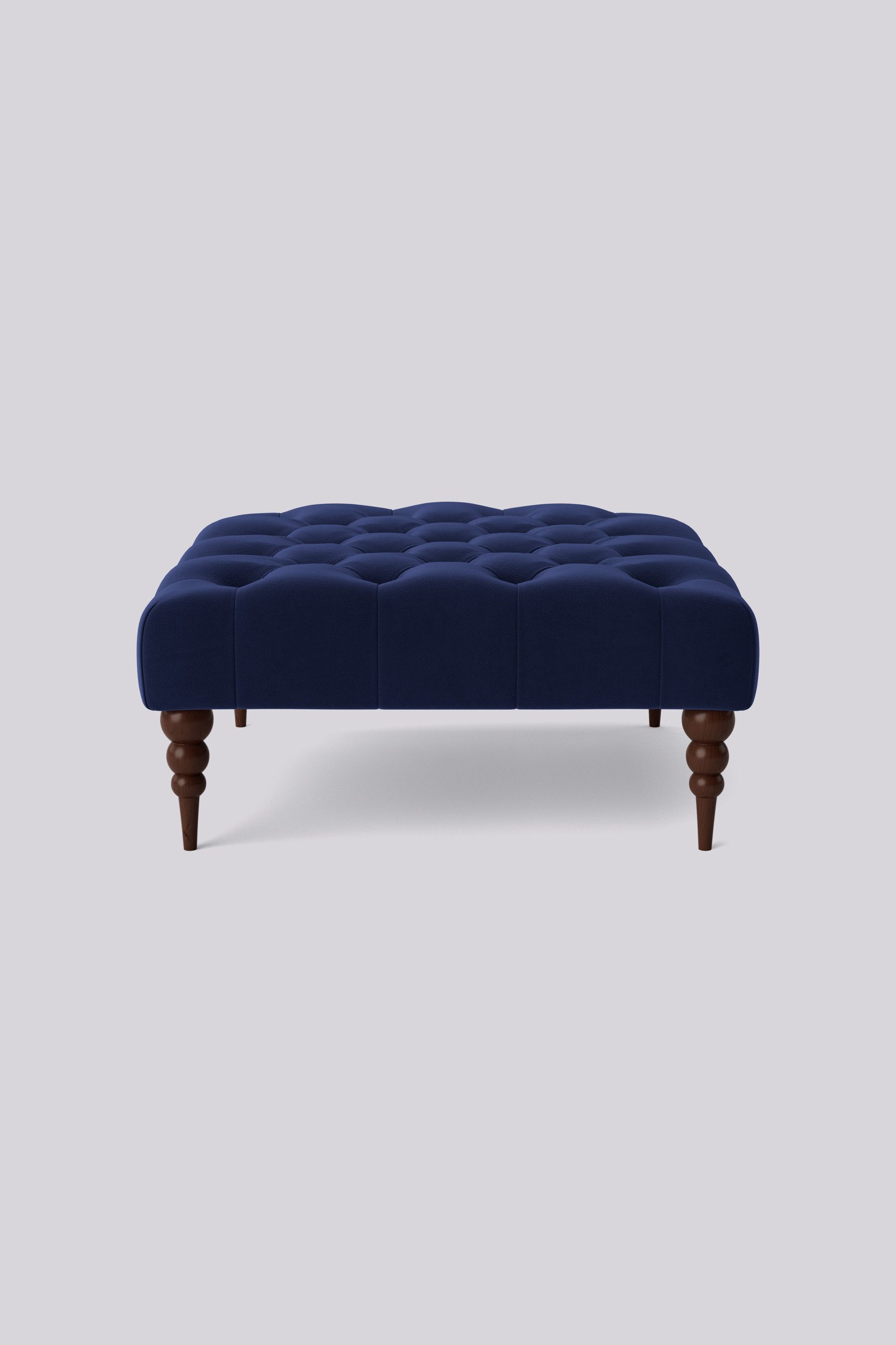 Buy Swoon Easy Velvet Ink Blue Plymouth Square Ottoman from the Next UK
