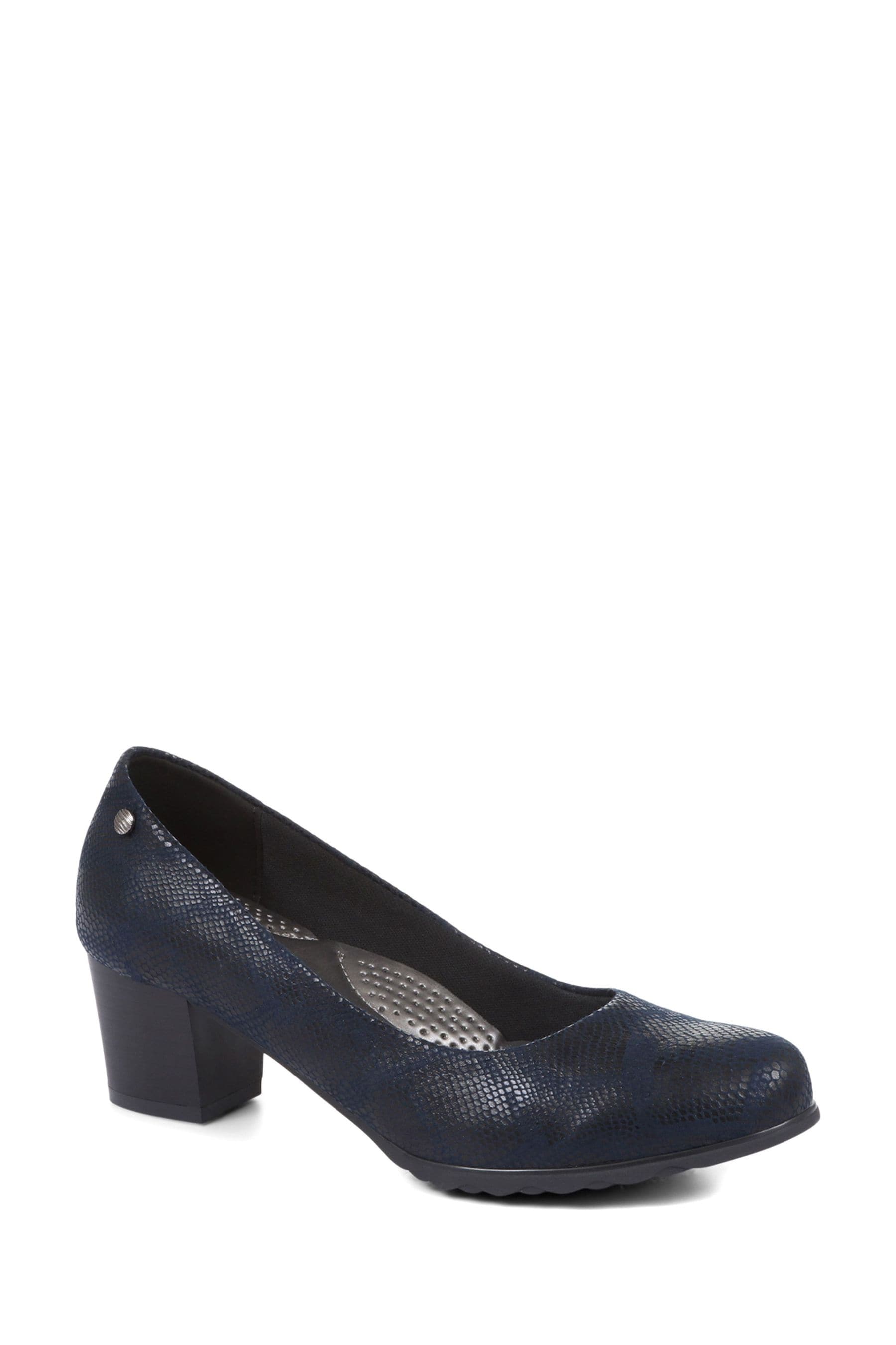 Buy Pavers Blue Block Heeled Court Shoes from the Next UK online shop