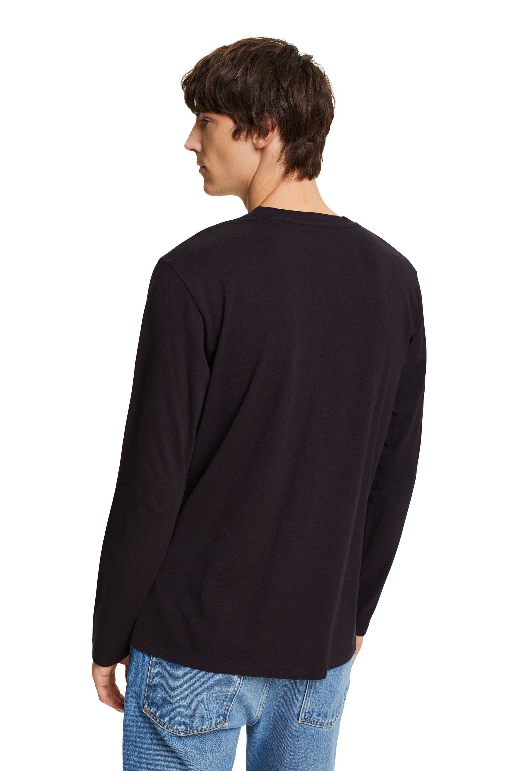 Buy Esprit Black Henley Long Sleeve Top from the Next UK online shop