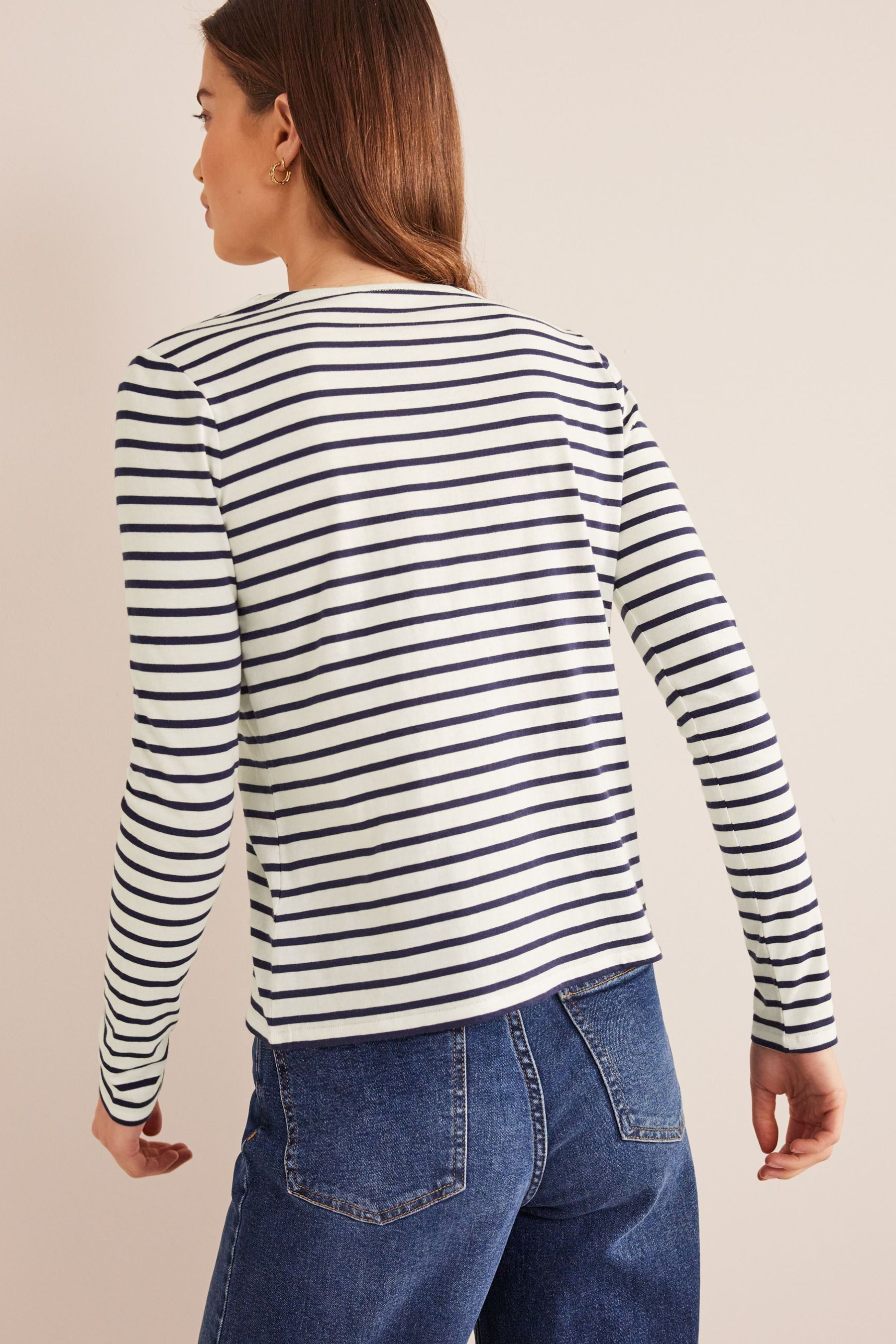 Buy Boden Bea Long Sleeve Breton T-Shirt from Next New Zealand