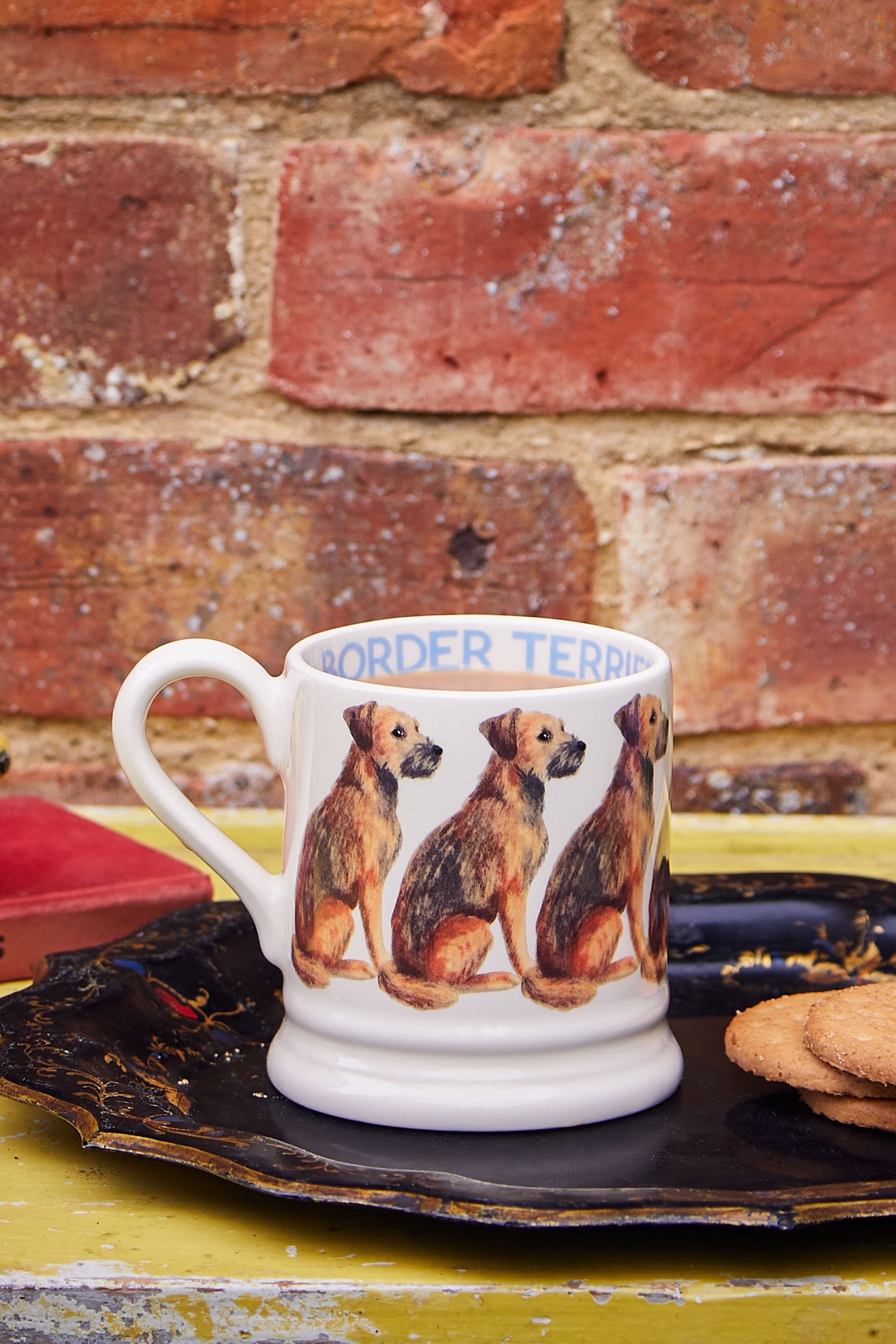 Buy Emma Bridgewater Cream Dogs Border Terrier 1/2 Pint Mug from the
