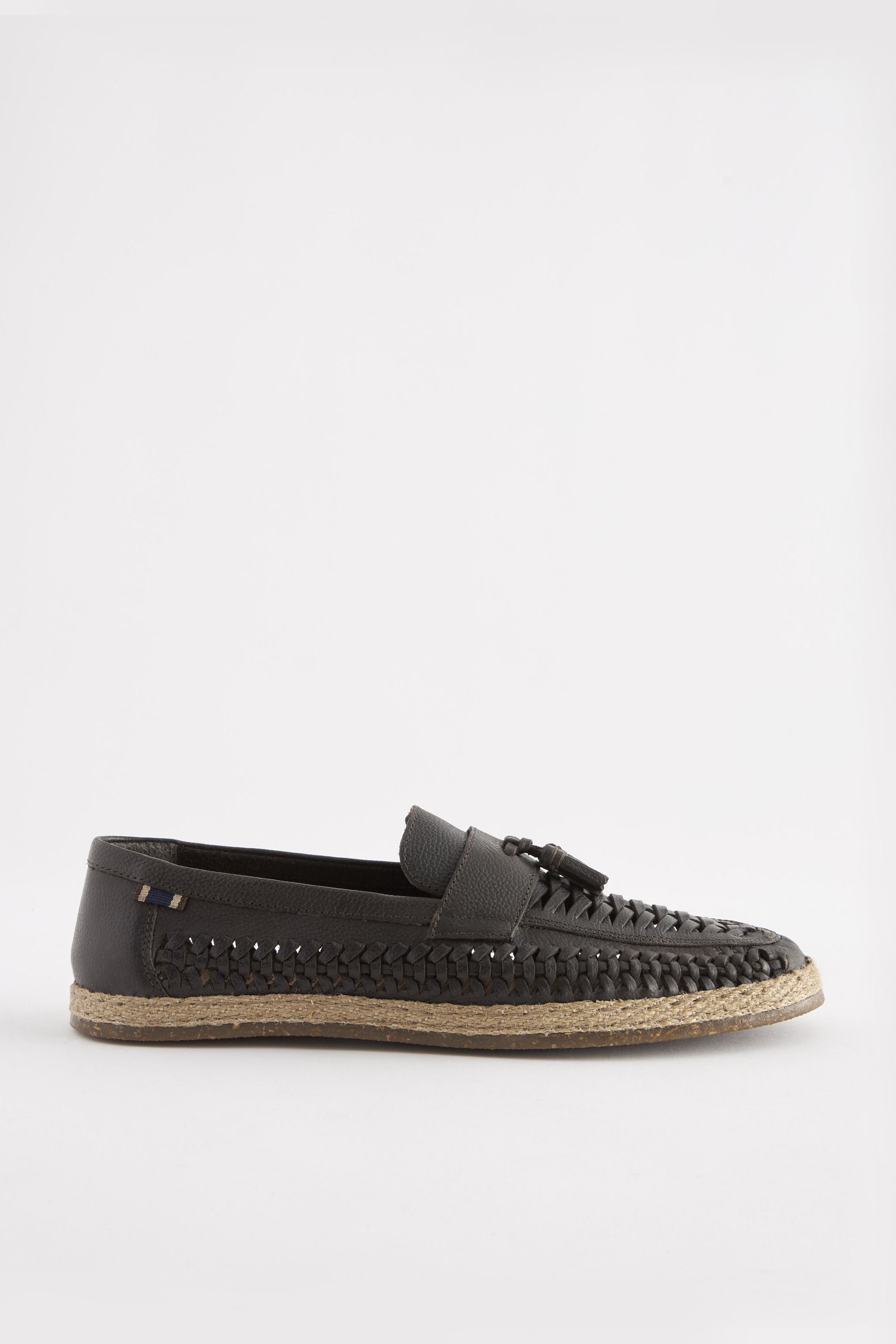 Buy Dark Brown Weave Tassel Loafers from the Next UK online shop