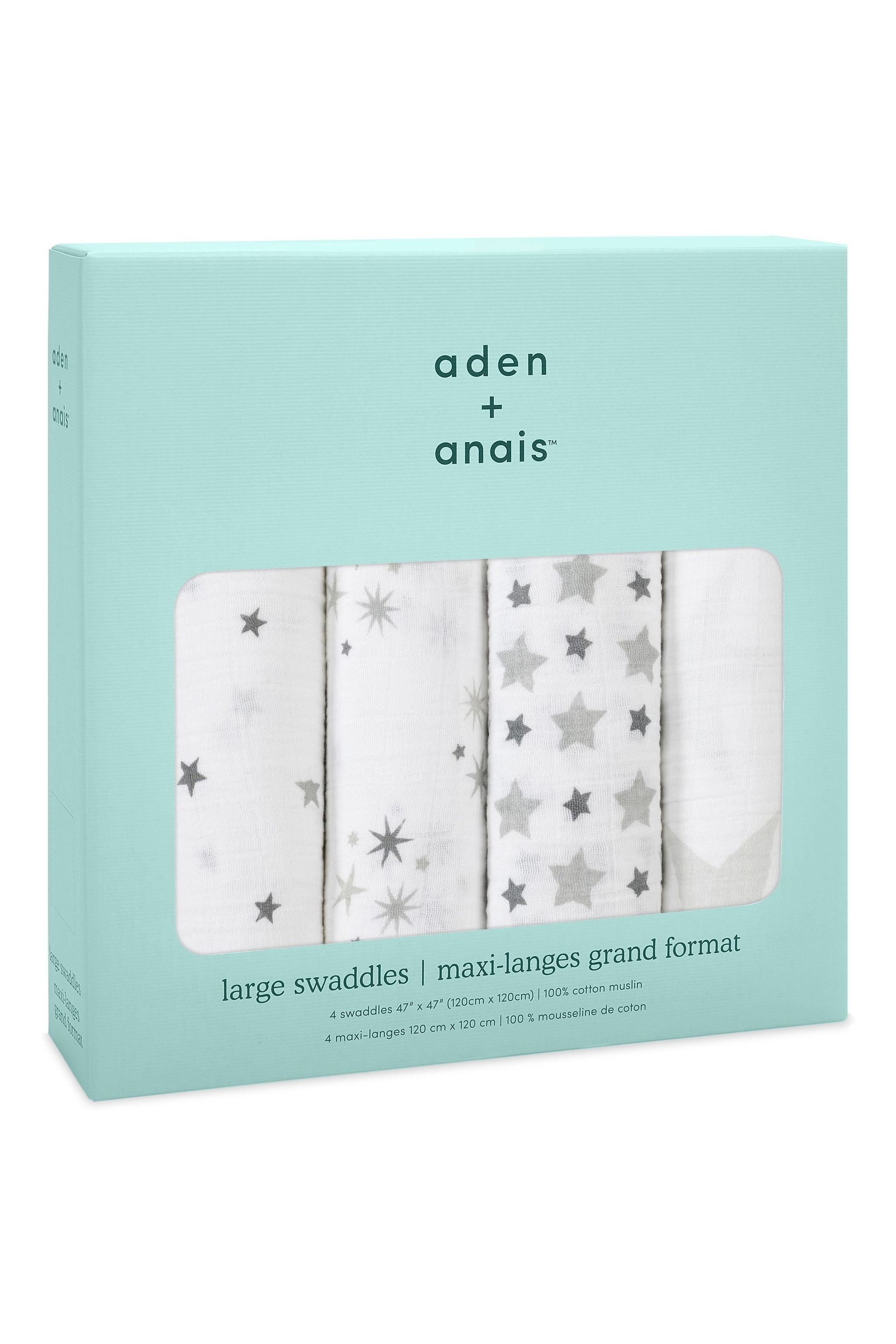 Buy aden + anais twinkle Large Cotton Muslin Blankets 4 Pack from the