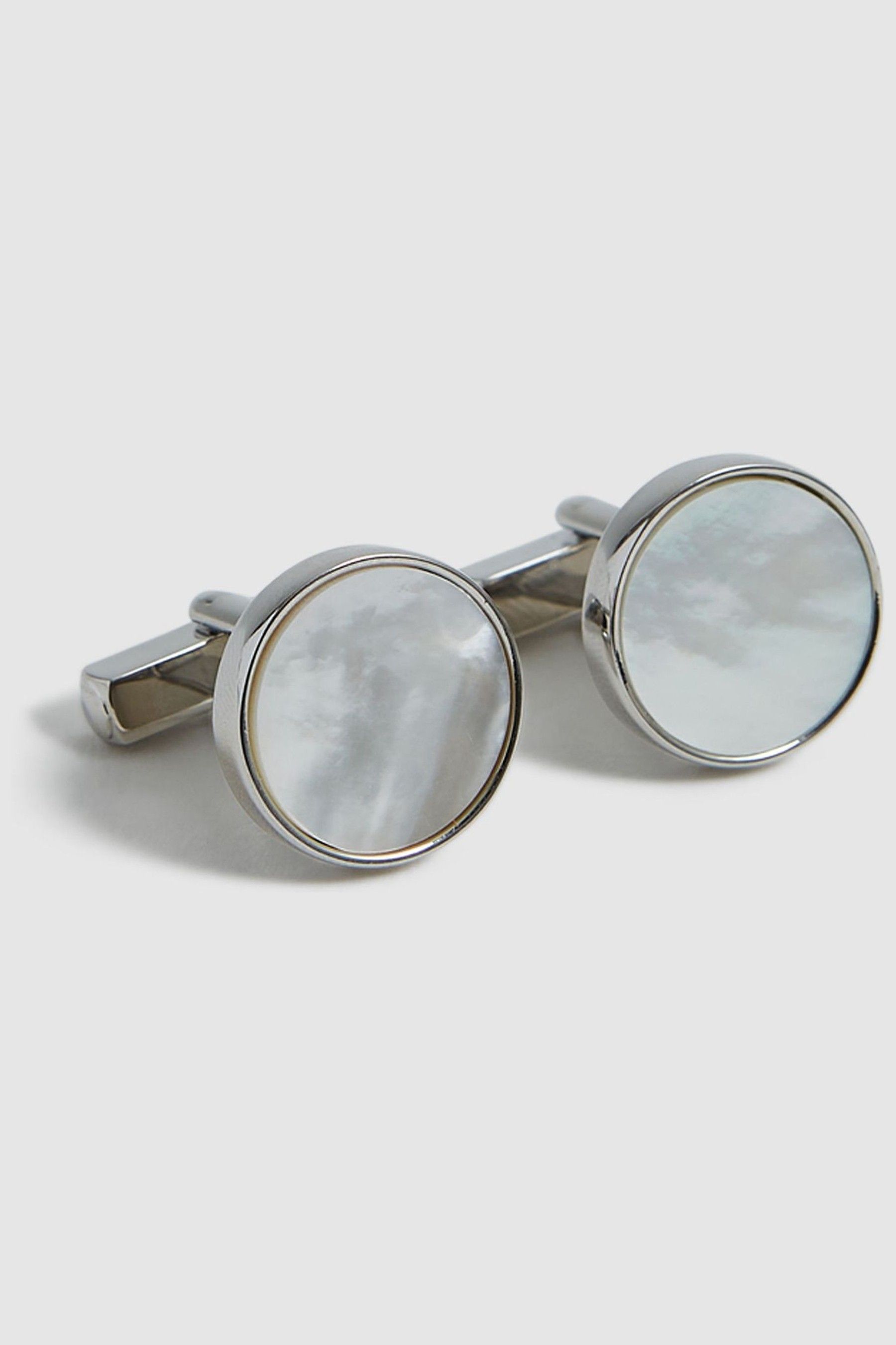 Buy Reiss Silver Ardley Stone Insert Cufflinks from the Next UK online shop