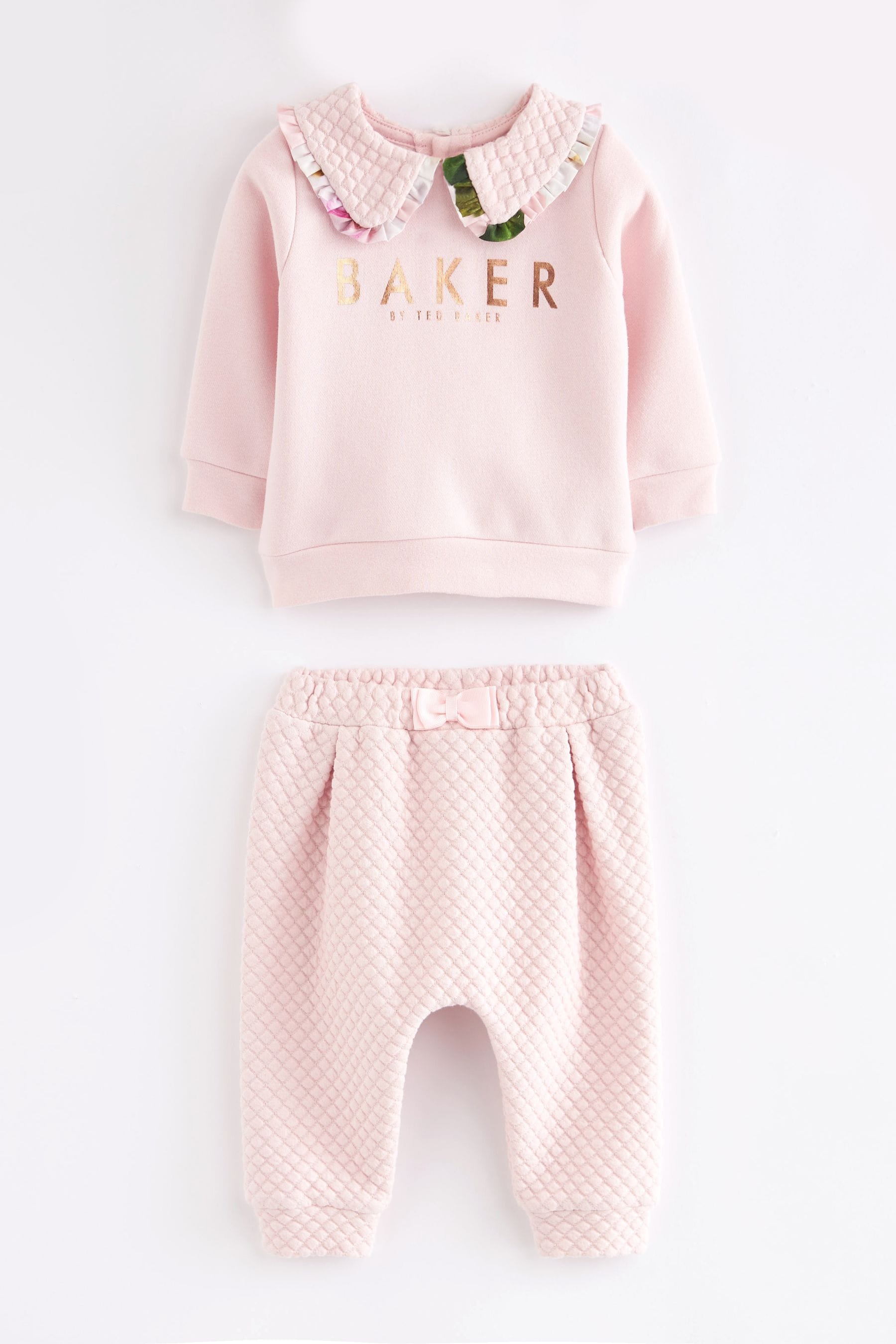 Buy Baker by Ted Baker Pink Quilted Sweater and Joggers Set from the ...