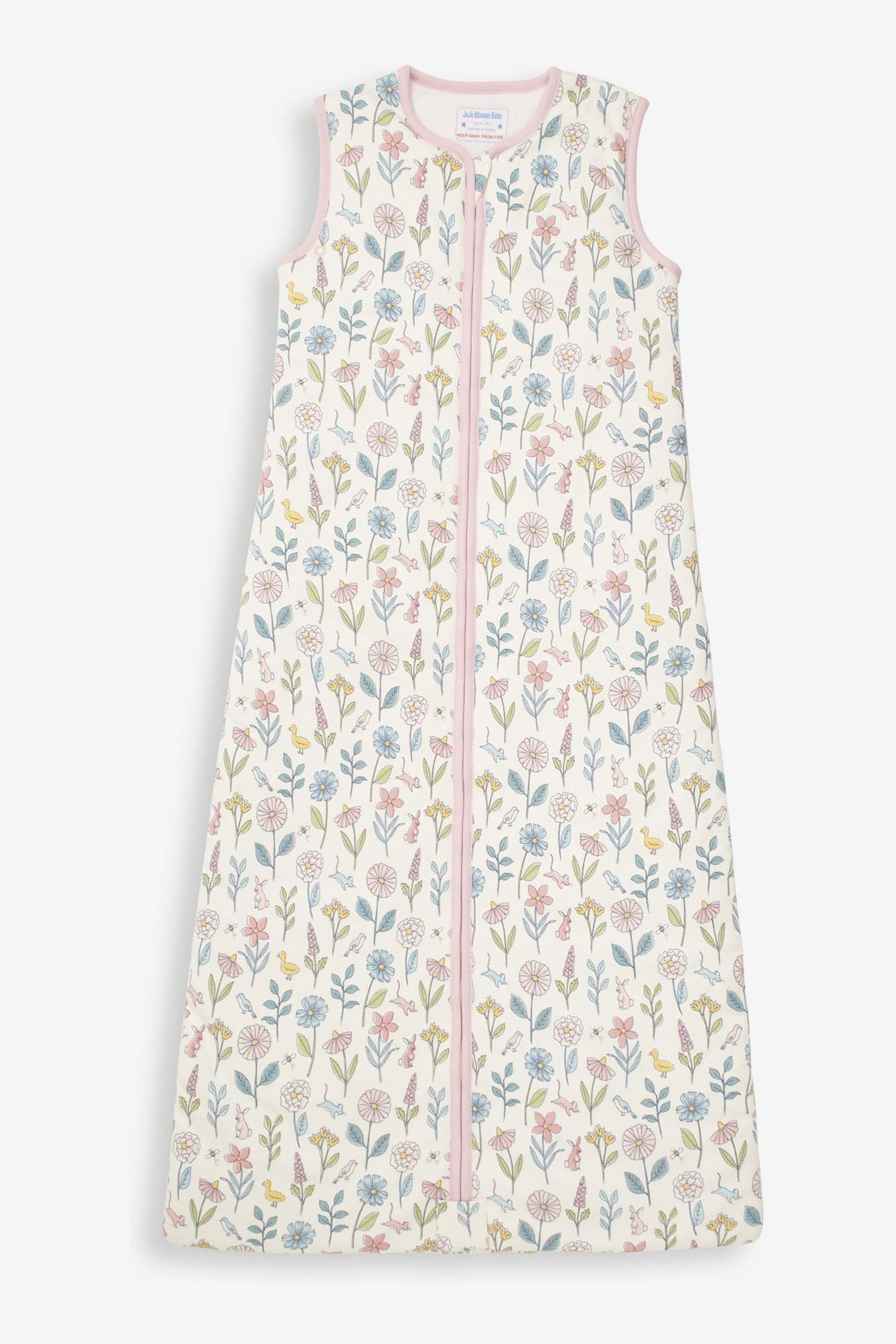 Buy JoJo Maman Bébé Cream Meadow 2.5 Tog Toddler Sleeping Bag from the