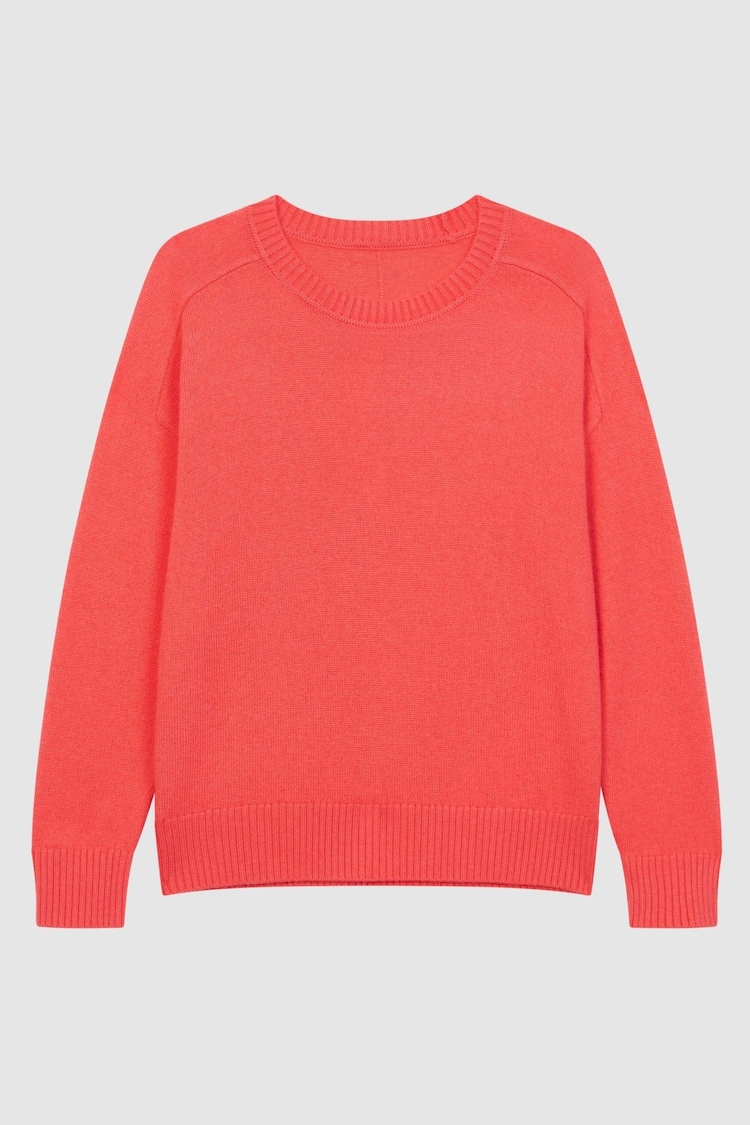 Reiss Coral Audrey Junior Crew Neck Knitted Jumper - Image 1 of 1