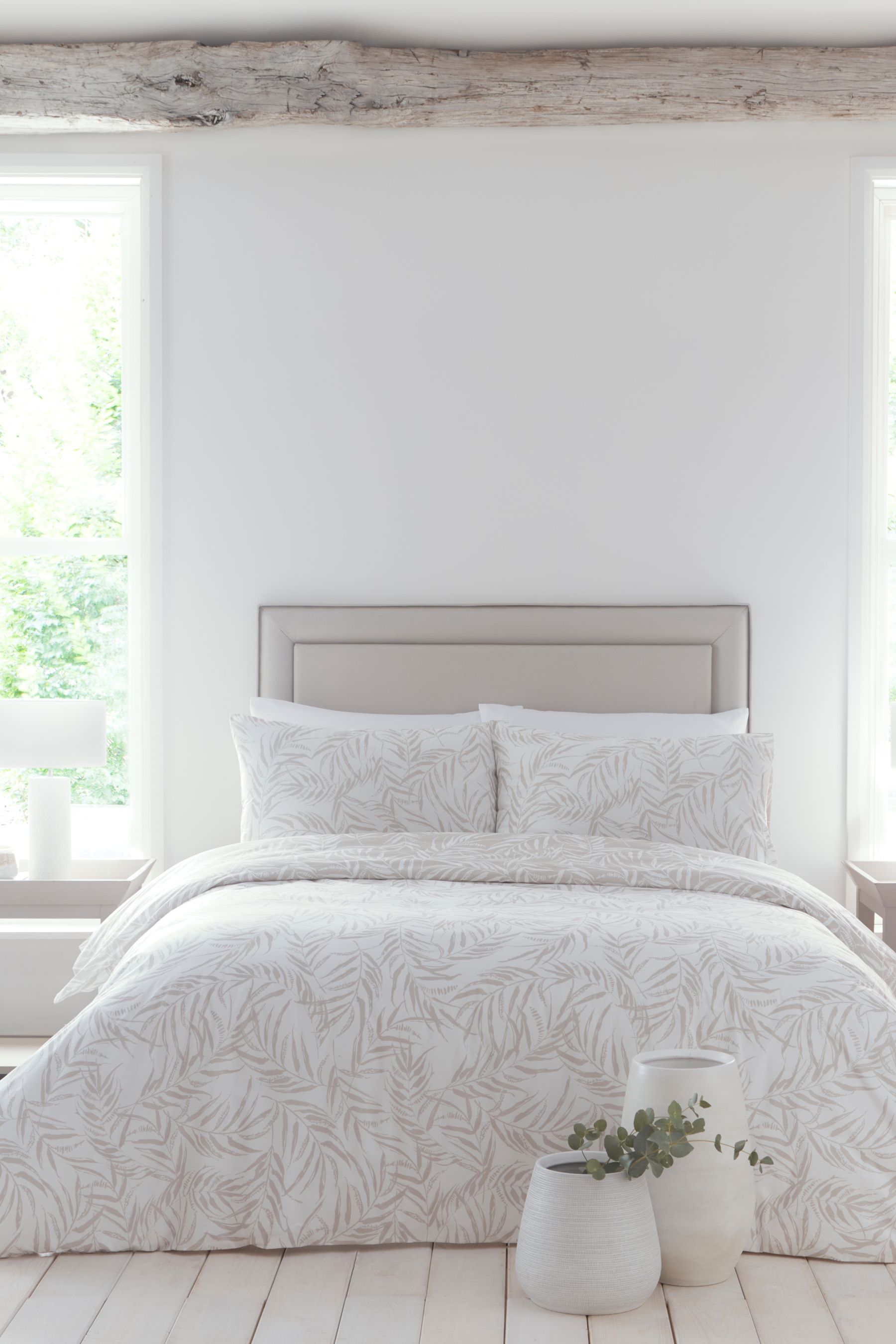 Buy Drift Home Natural Joelle Duvet Cover and Pillowcase Set from the