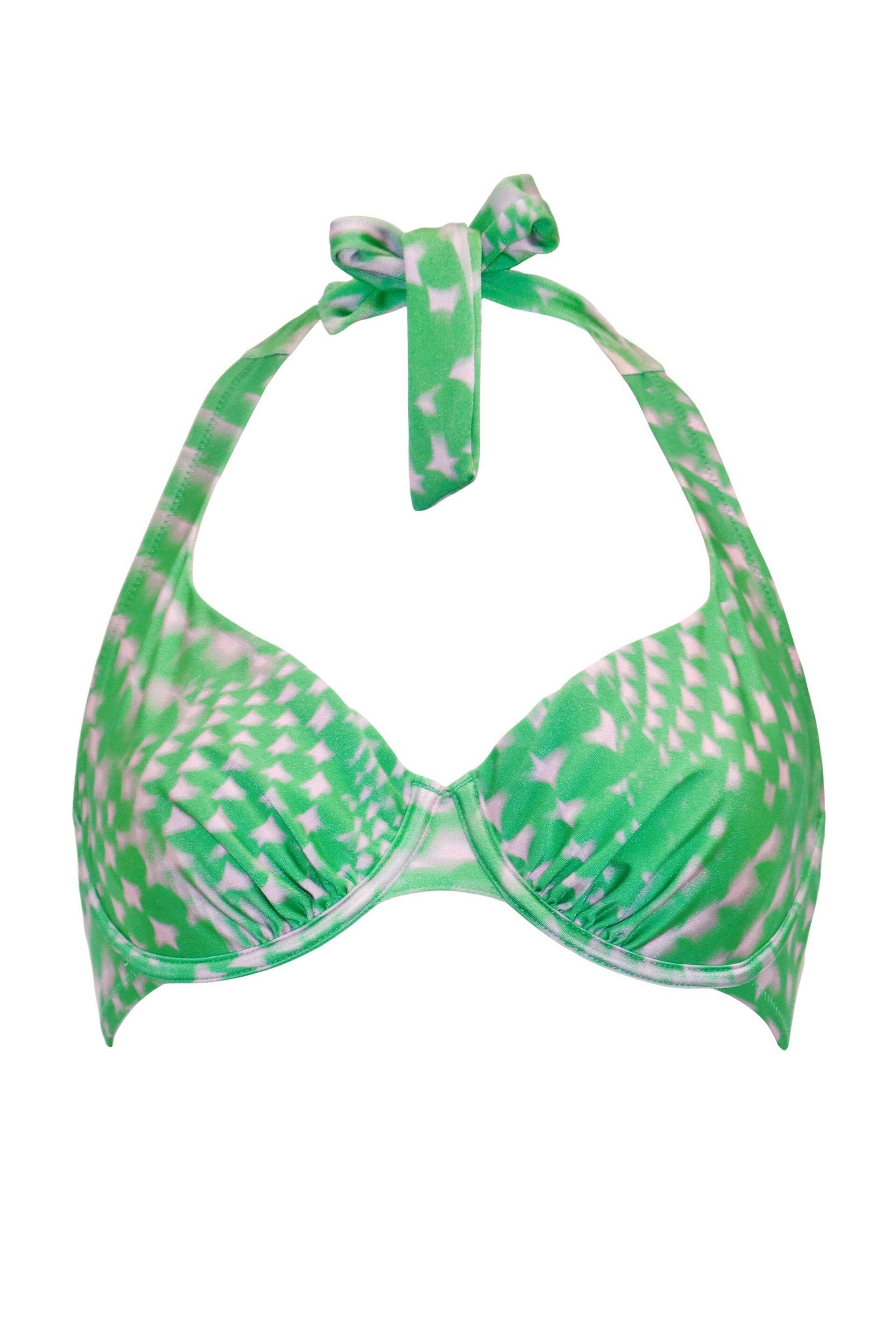 Pour Moi Green Halterneck Portofino Halter Underwired Top - Image 1 of 1