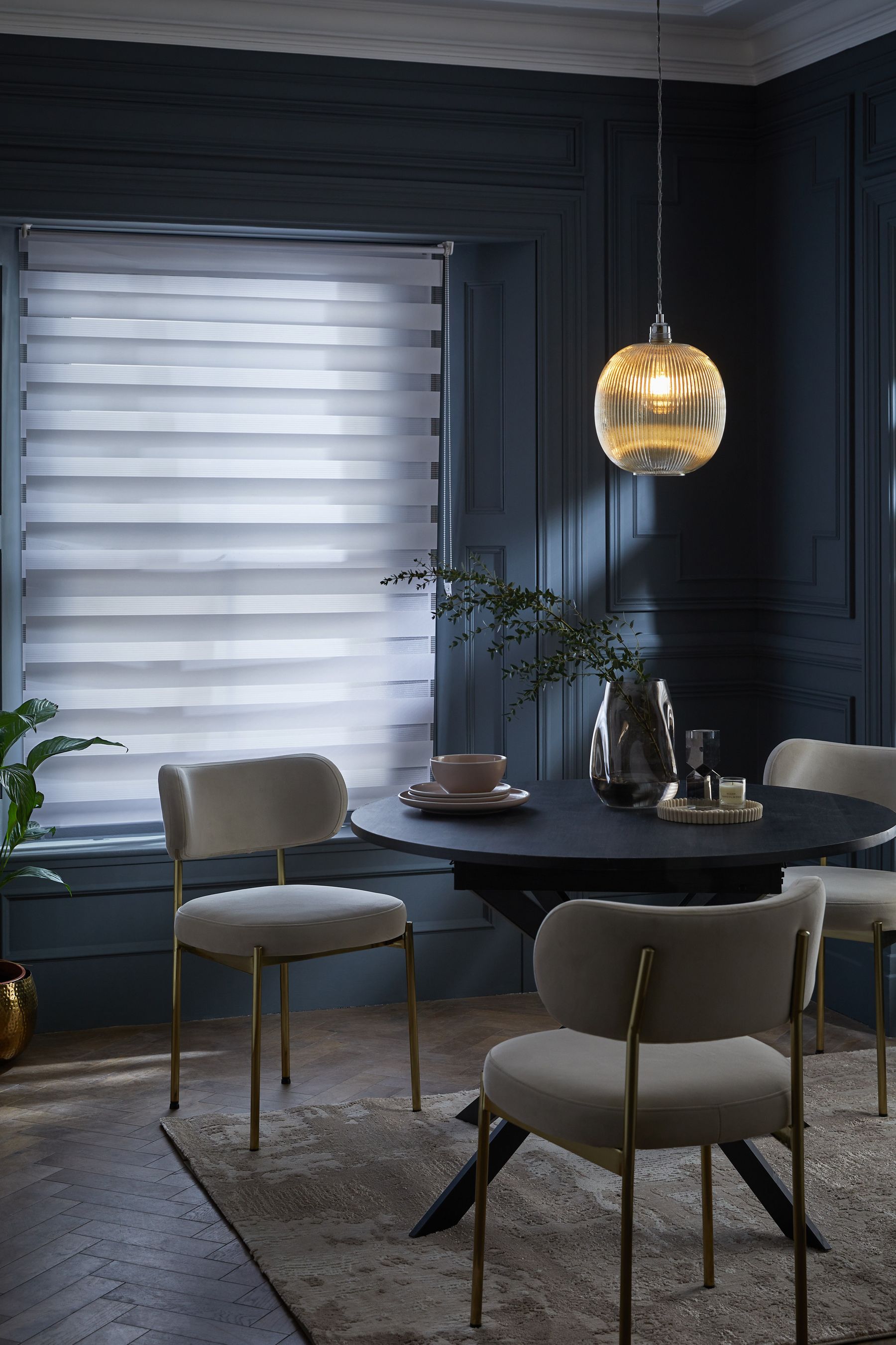 Buy White Ready Made Woven Day And Night Zebra Roller Blinds from the