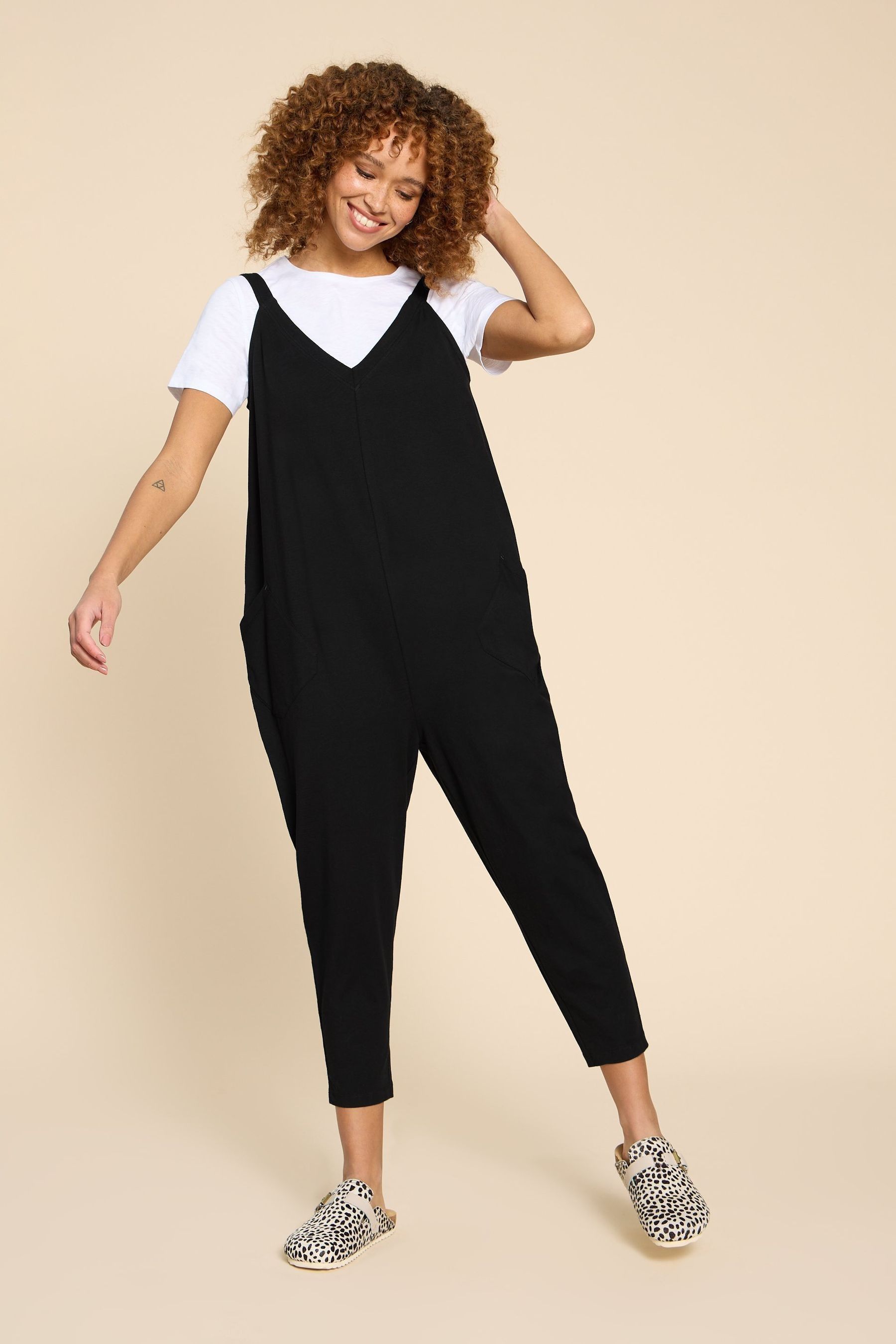 Buy White Stuff Black Jersey Selina Jumpsuit from the Next UK online shop