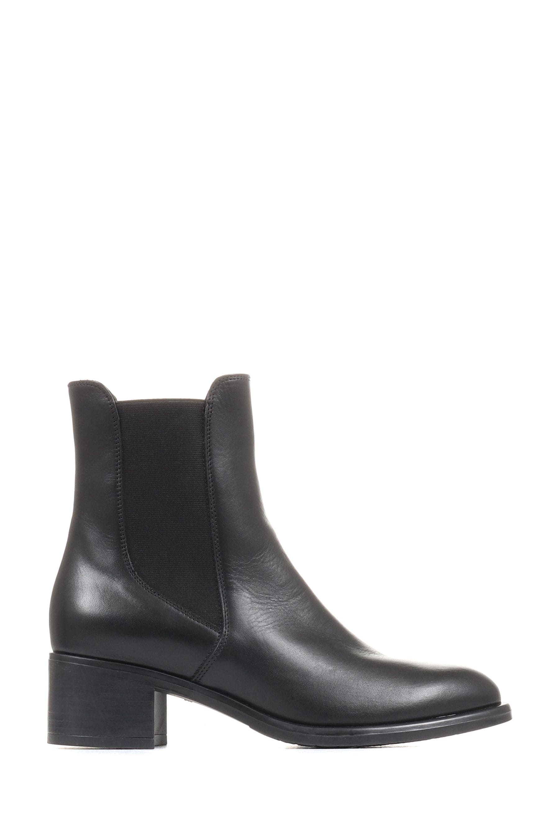 Buy Jones Bootmaker Doria Black Heeled Leather Chelsea Boots from the ...