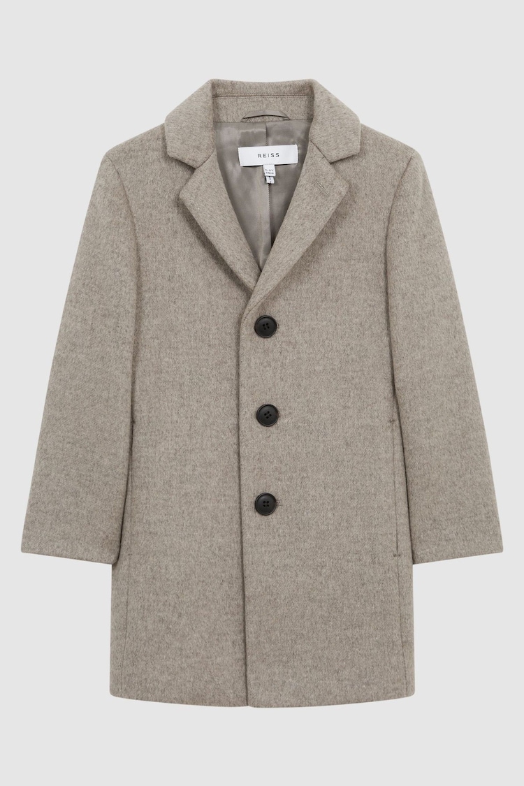 Reiss Oatmeal Gable Single Breasted Overcoat - Image 1 of 1