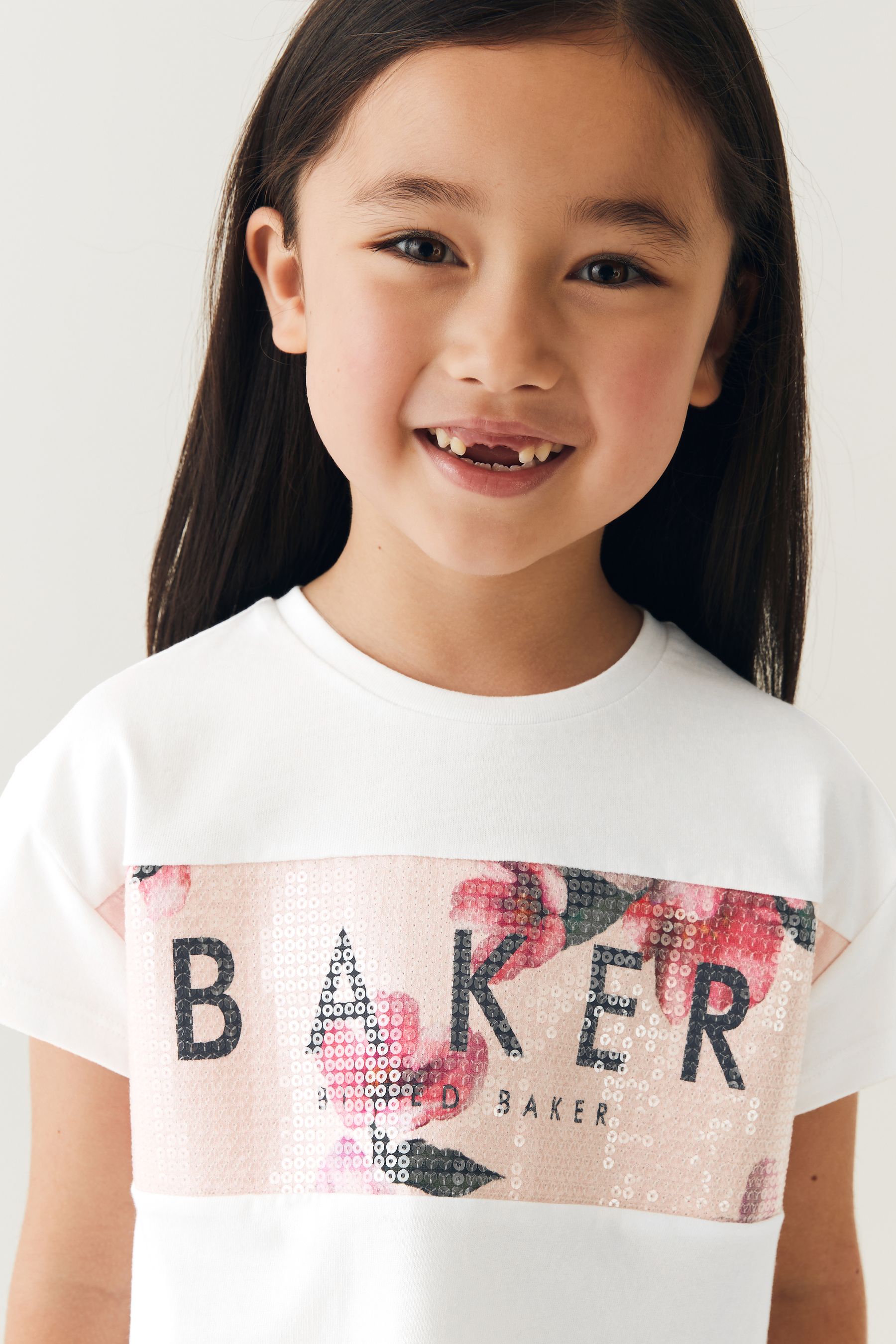 Buy Baker by Ted Baker Pink Floral Legging and Sequin TShirt Set from