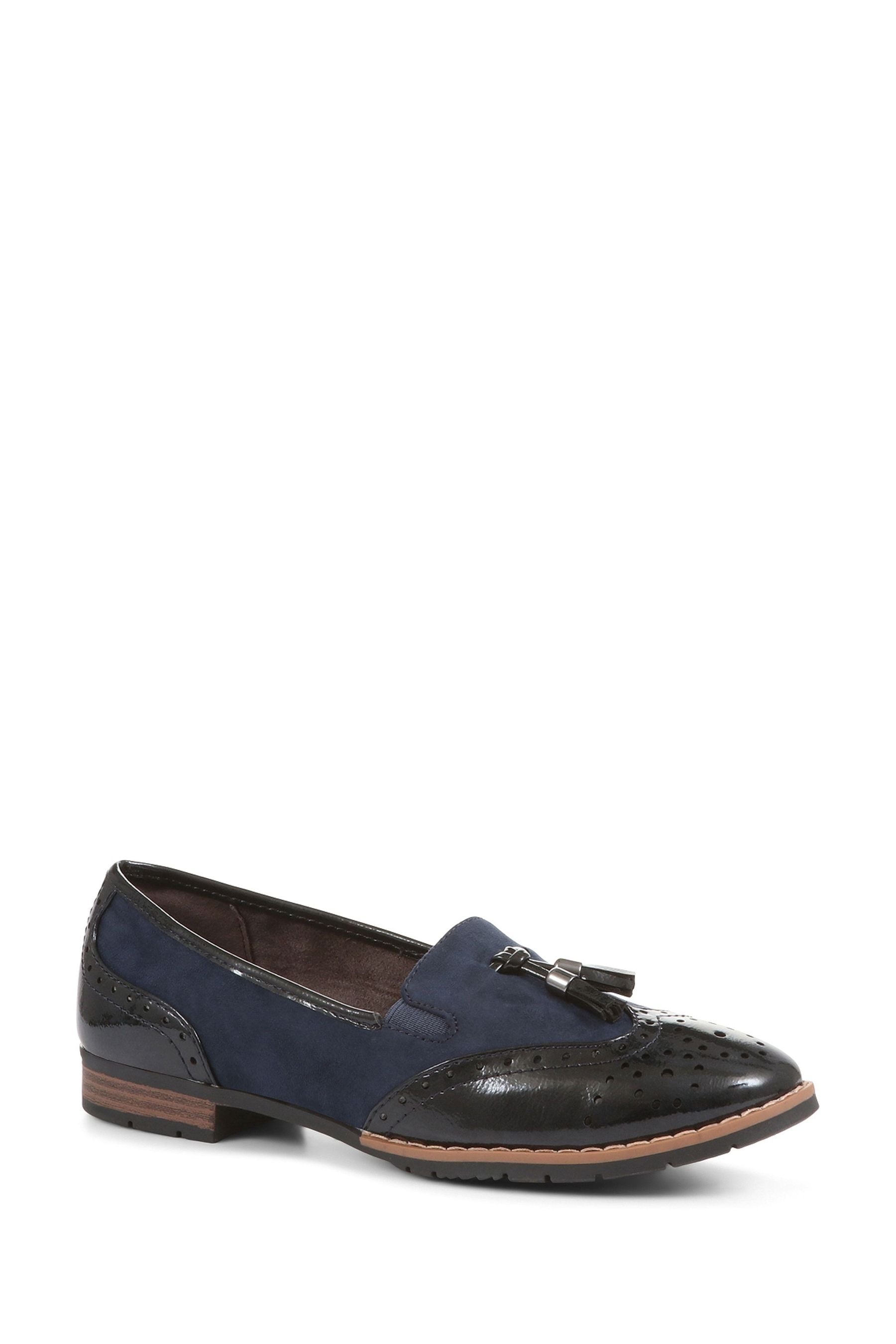 Buy Pavers Blue Wide Fit Patent And Tassel Loafers from Next Ireland
