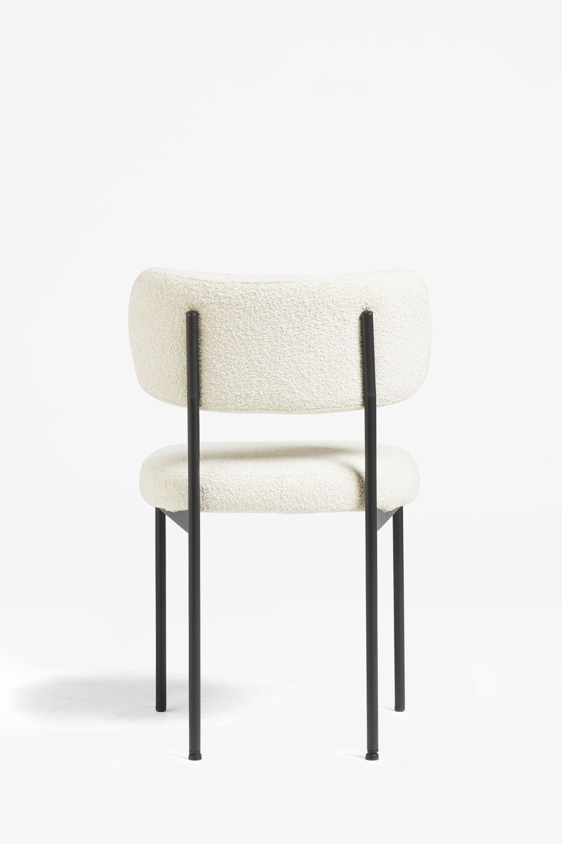 Buy Set of 2 Casual Bouclé Oyster Black Leg Aleia Dining Chairs from ...