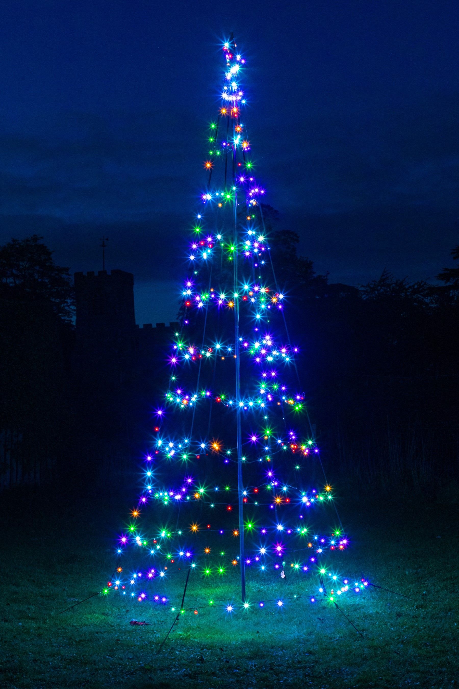 Buy LG Outdoor Black Starry Nights Pole Christmas Tree 4M 450 LEDs with