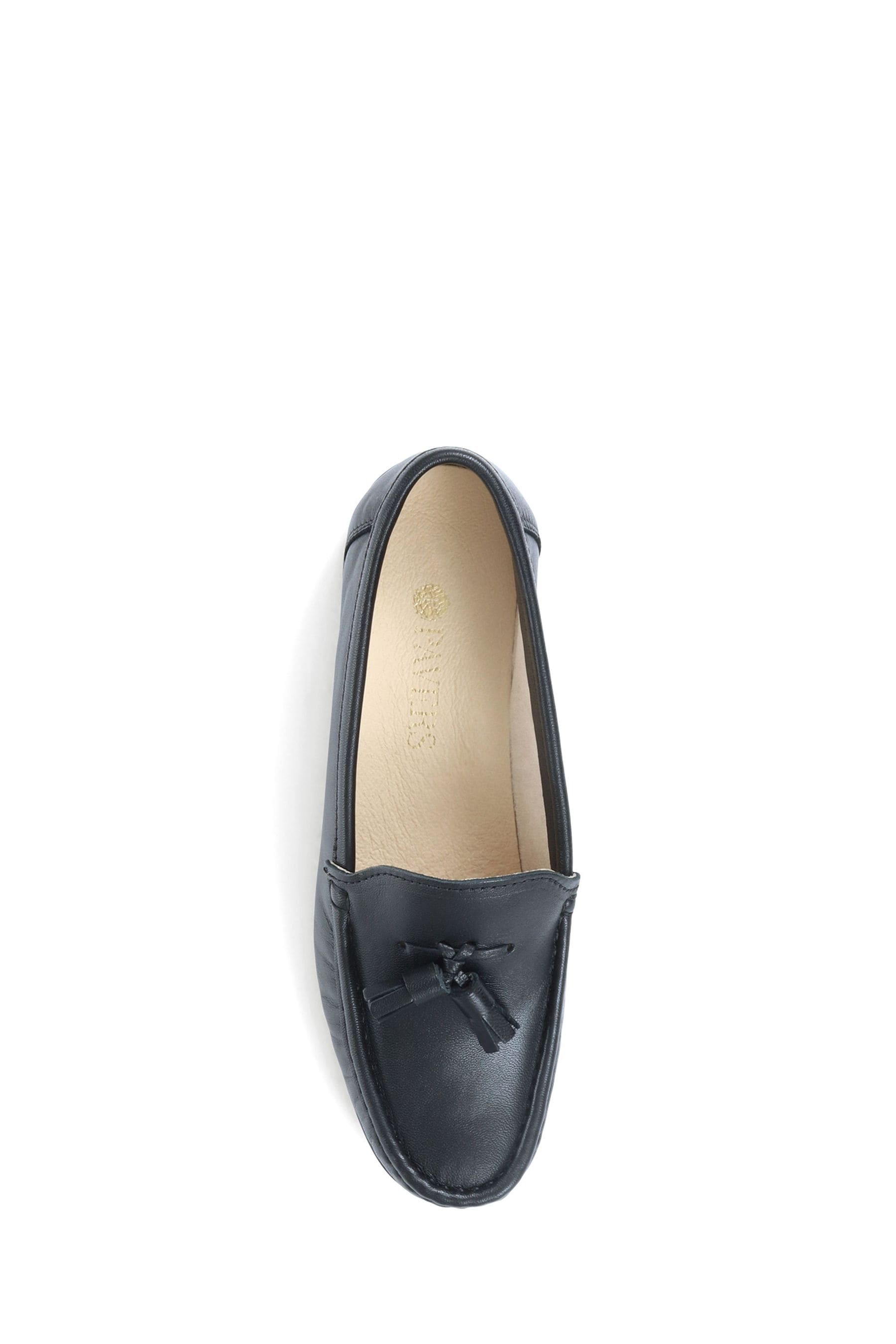 Buy Pavers Wide Fit Black Leather Loafers With Tassel from the Next UK