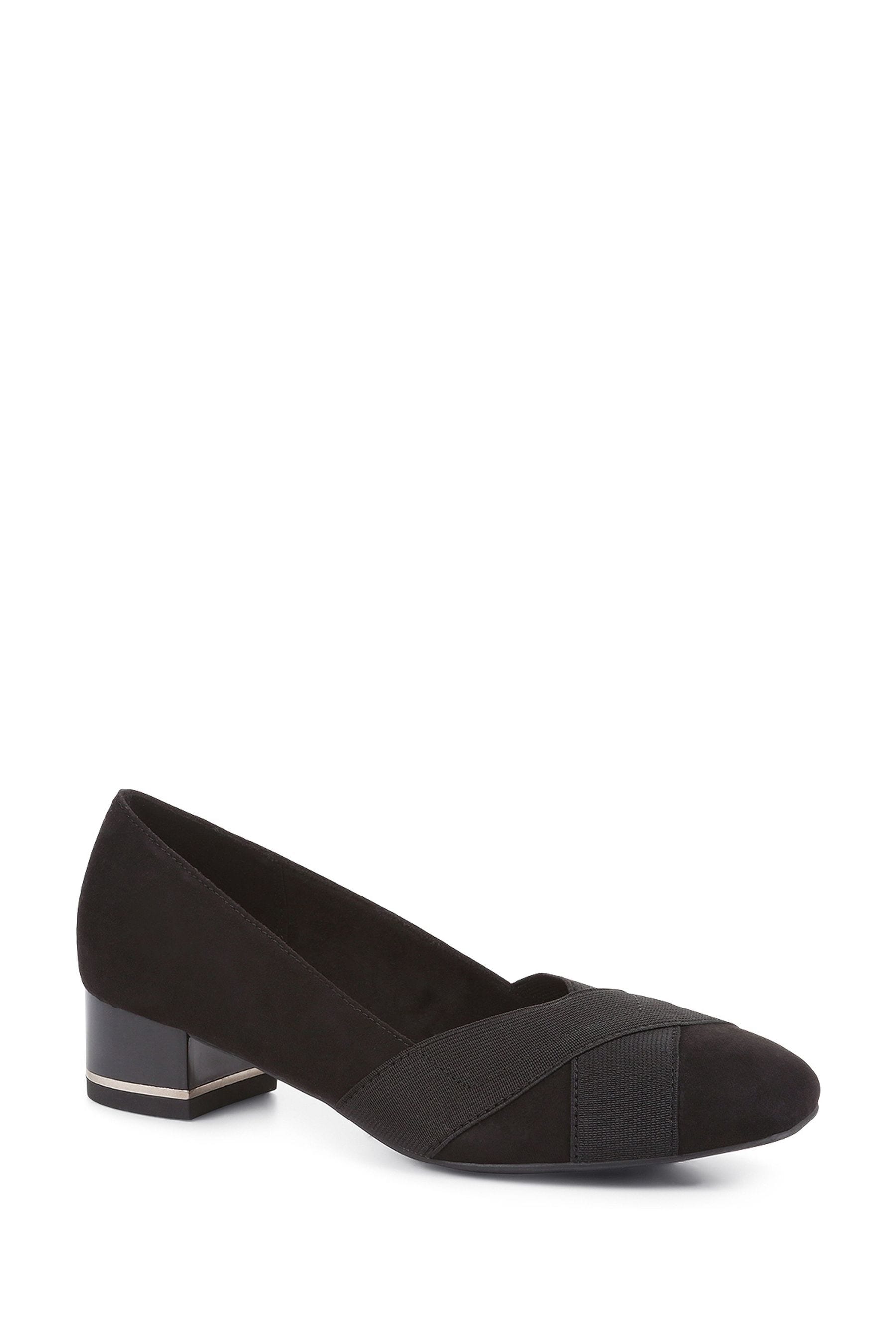 Buy Pavers Block Heel Court Black Shoes from Next Oman