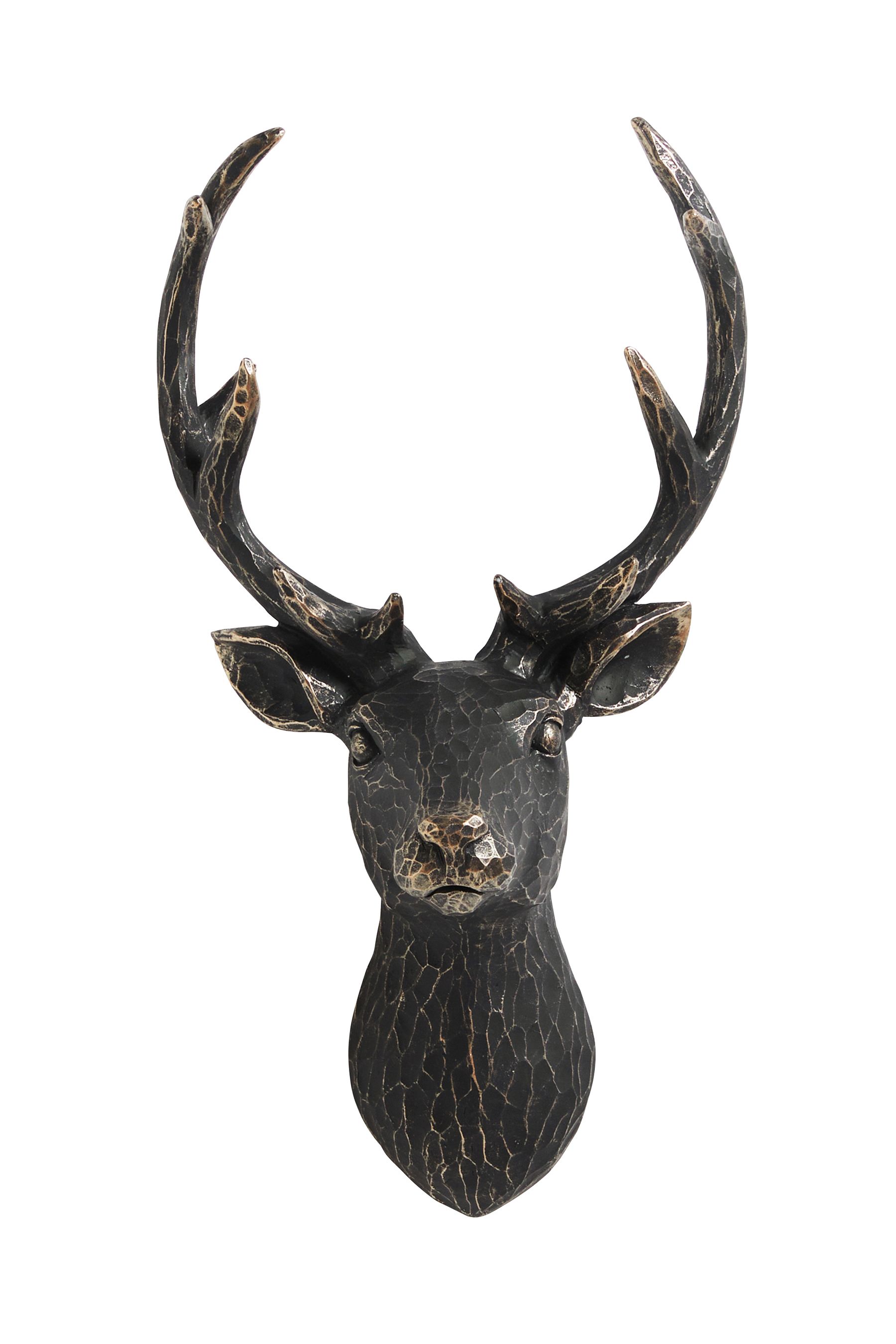 Buy Black Metal Effect 3D Stag Head Wall Art from the Next UK online shop