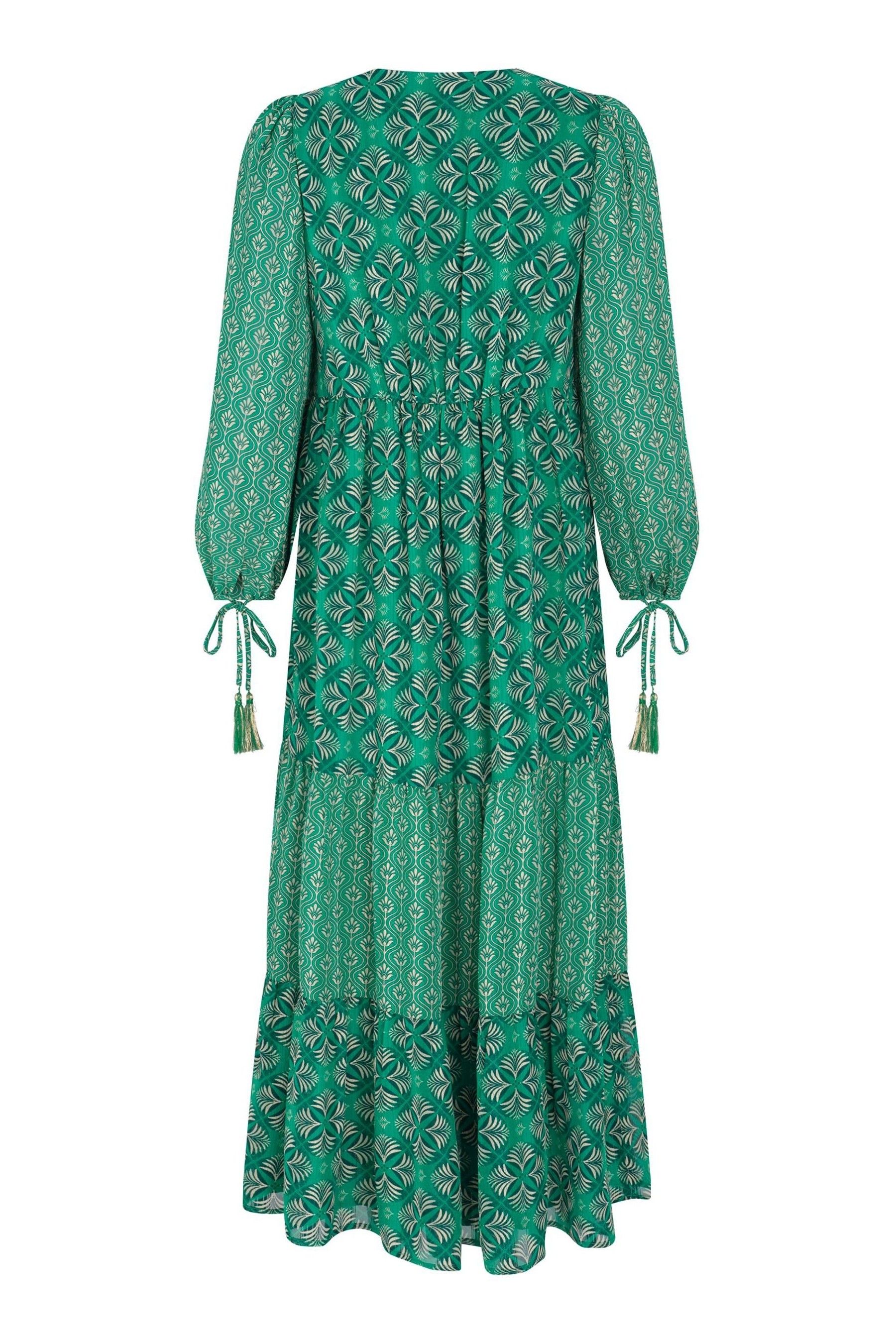 Buy Mint Velvet Green Esme Print Tassel Maxi Dress from Next Ireland