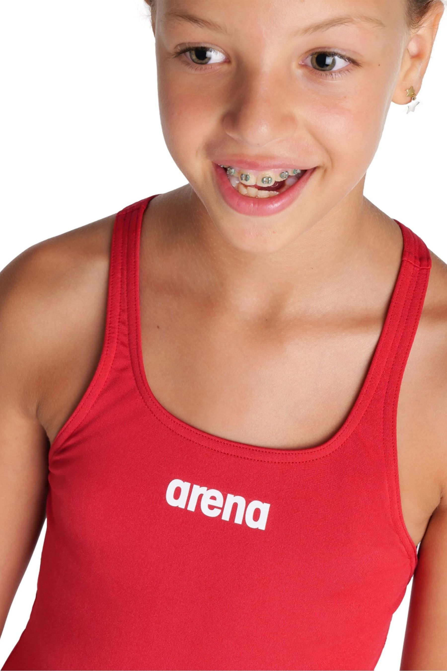 Buy Arena Girls Red Team Swim Pro Solid Swimsuit from the Next UK