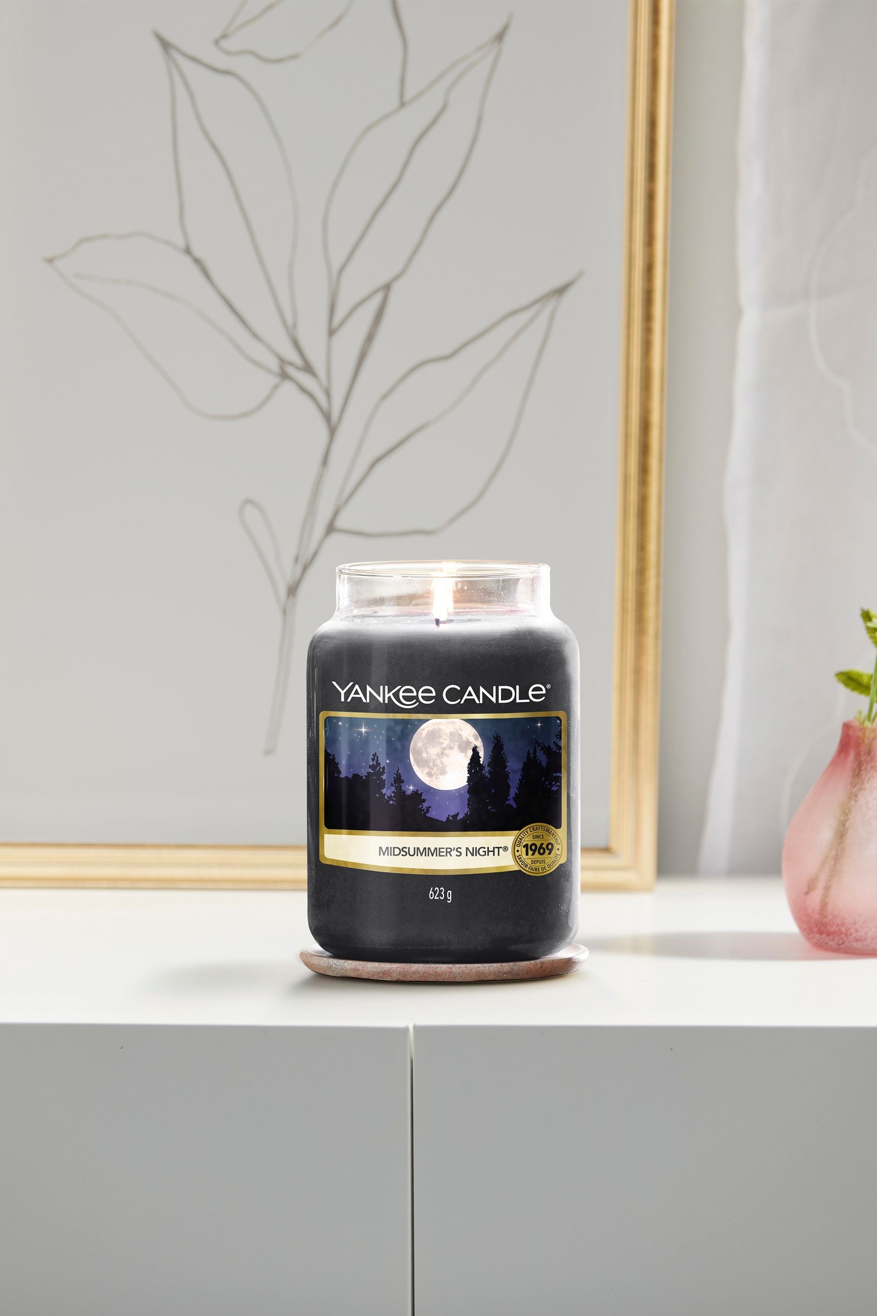 Buy Yankee Candle Black Large Jar Midsummer Night Candle from the Next