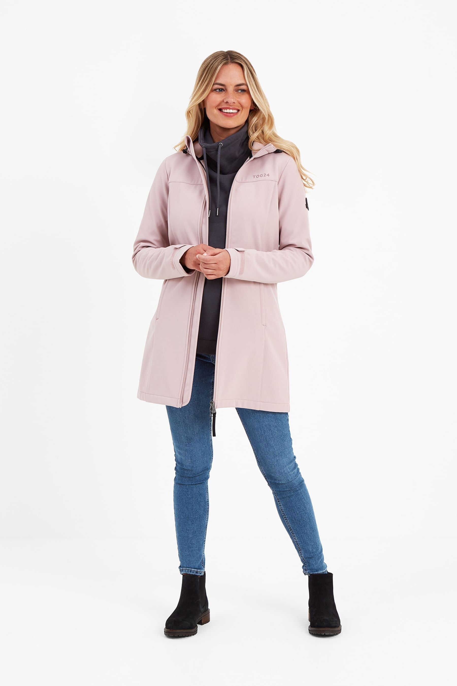Giacca Softshell TOG 24 Keld Da Donna Con Cappuccio, Rosa Antico, Taglia 16, Antivento E Idrorepellente