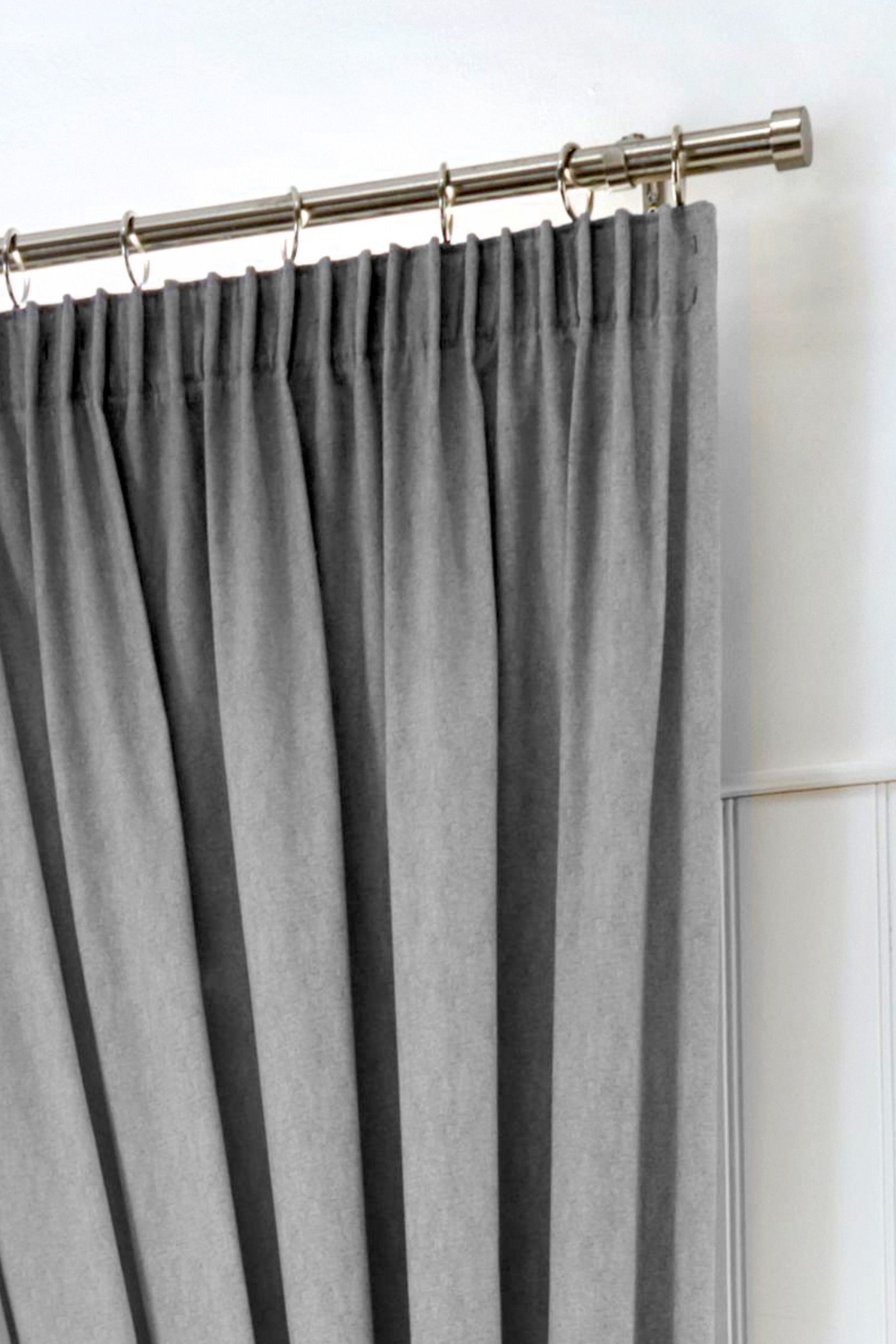 Fusion Dijon Vorhangbindungen, Paar – Polyester, Silber, Passend Zu Dijon-Vorhängen