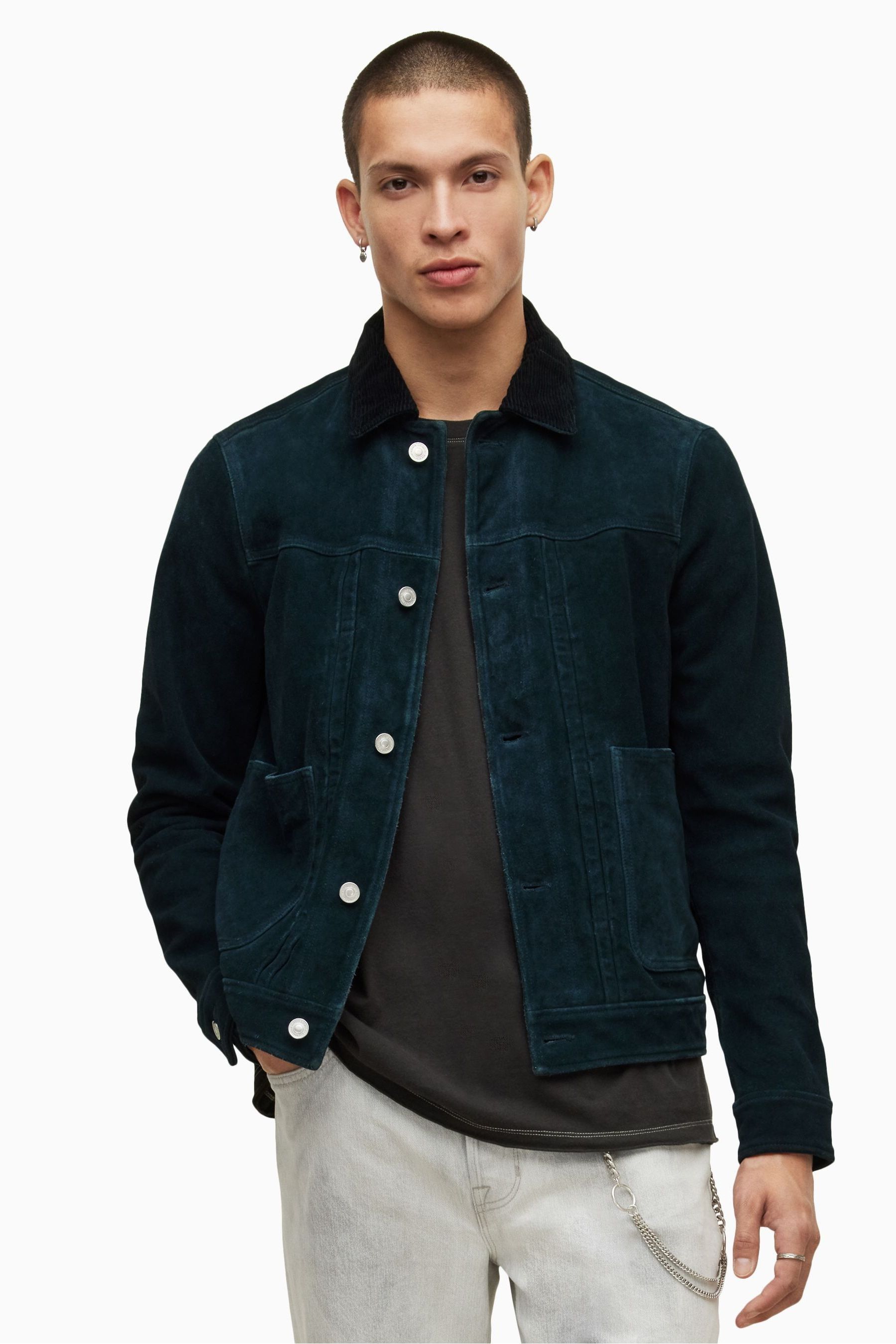 Buy AllSaints Blue Fuse Trucker Jacket from the Next UK online shop