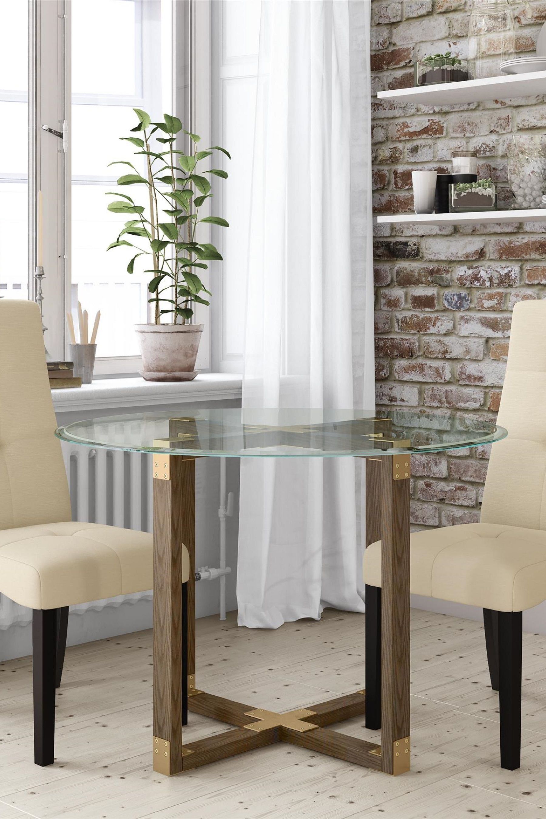 Buy Dorel Home Clear Europe Bronx Dining Table from the Next UK online shop