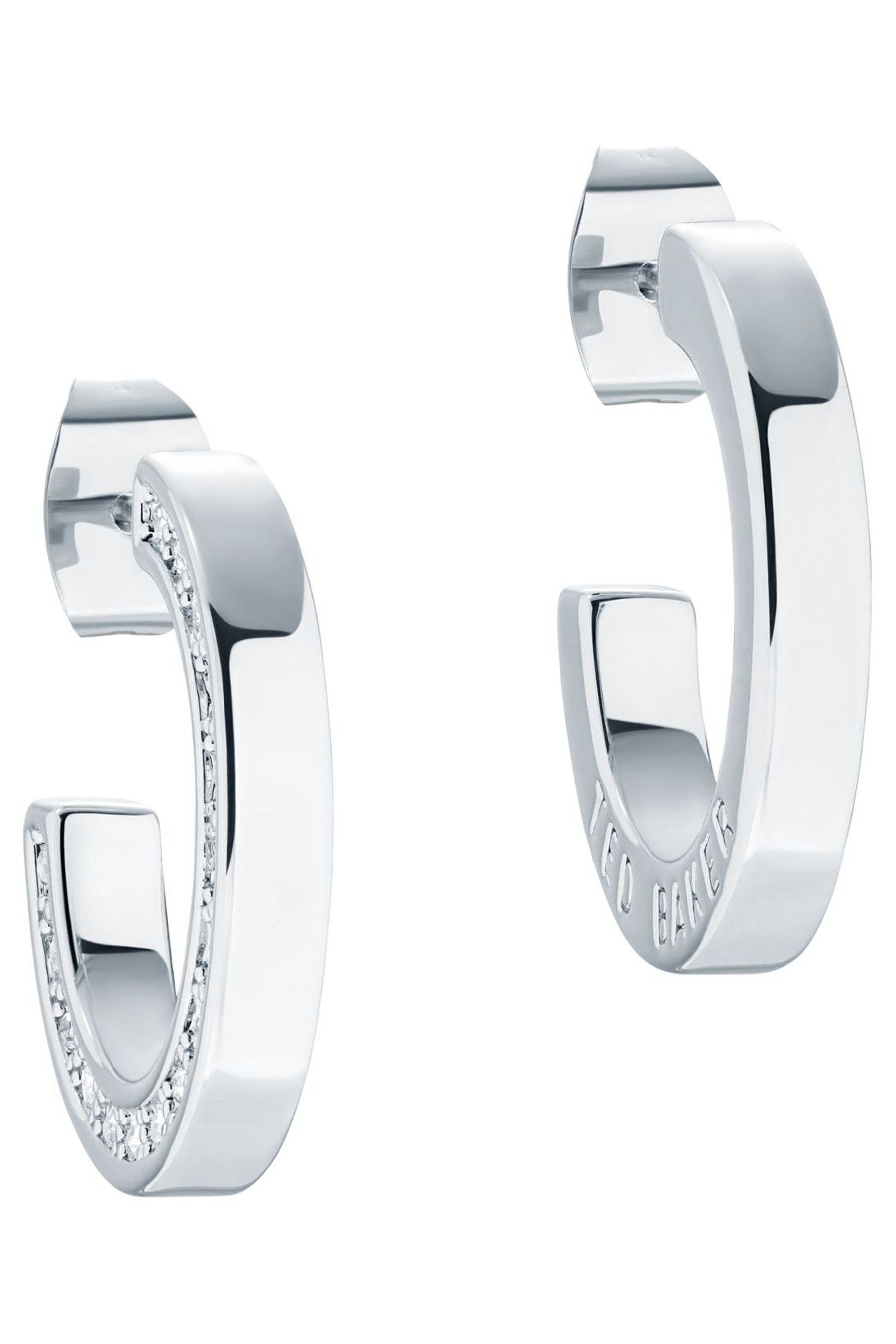 Buy Ted Baker Silver Tone SENATTA Crystal Hoop Earrings from the Next