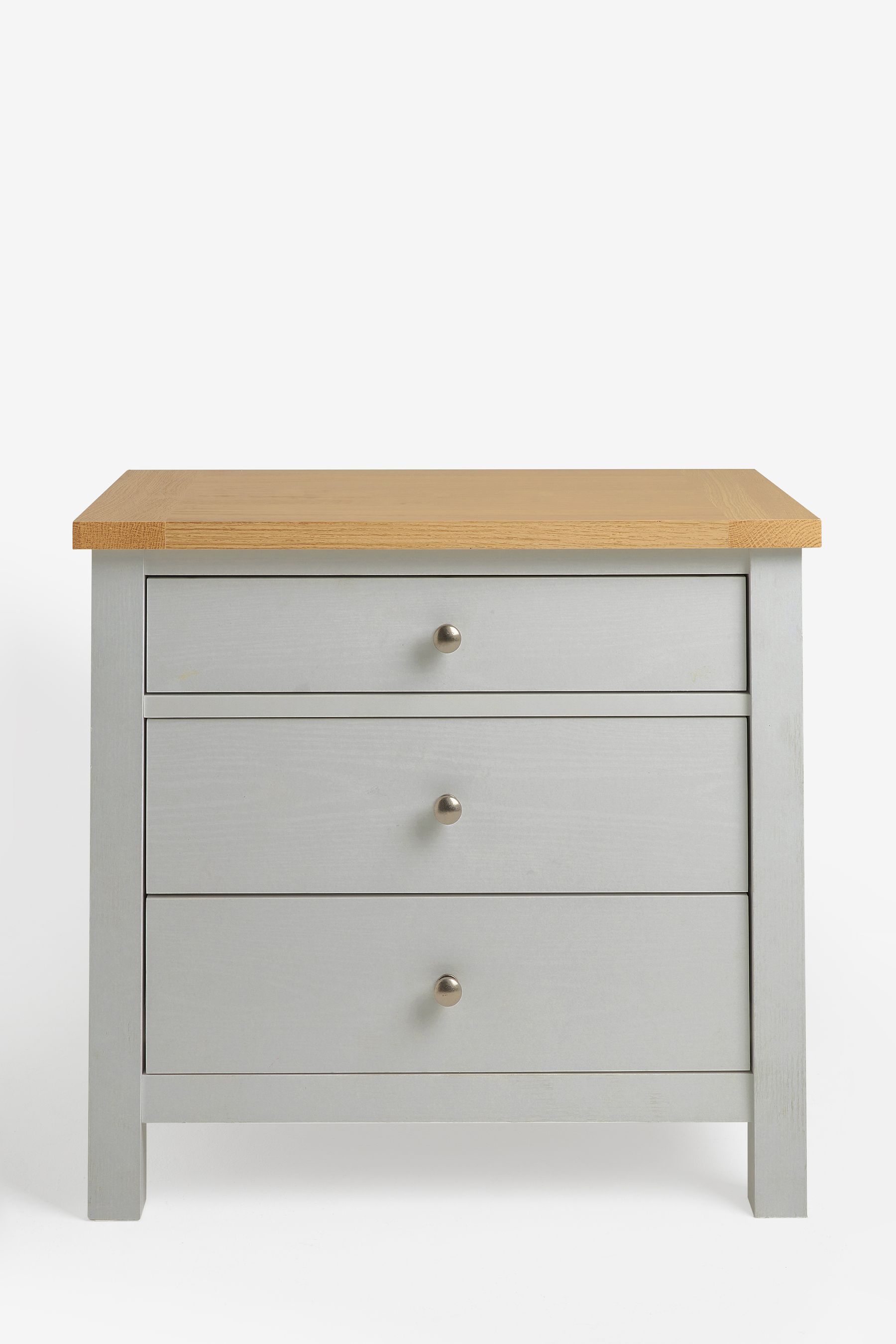 Buy Dove Grey Malvern Paint Effect 3 Drawer Wide Bedside Table from the Next UK online shop