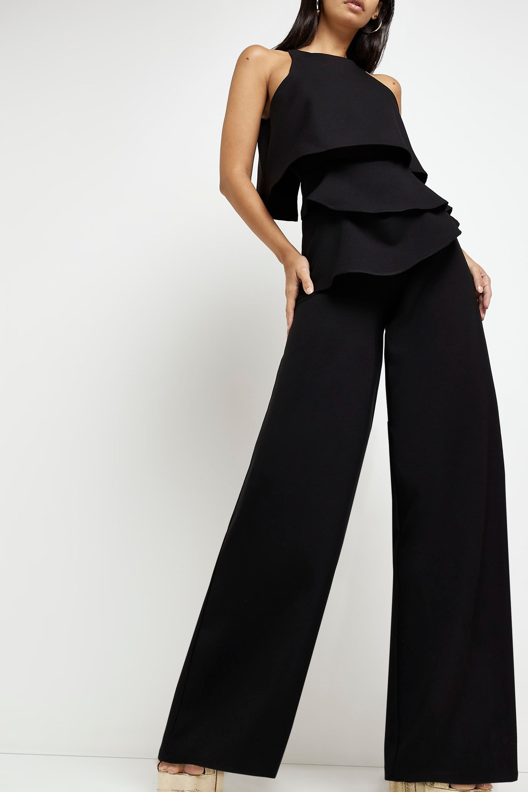 Buy River Island Black Overlay Jumpsuit from the Next UK online shop