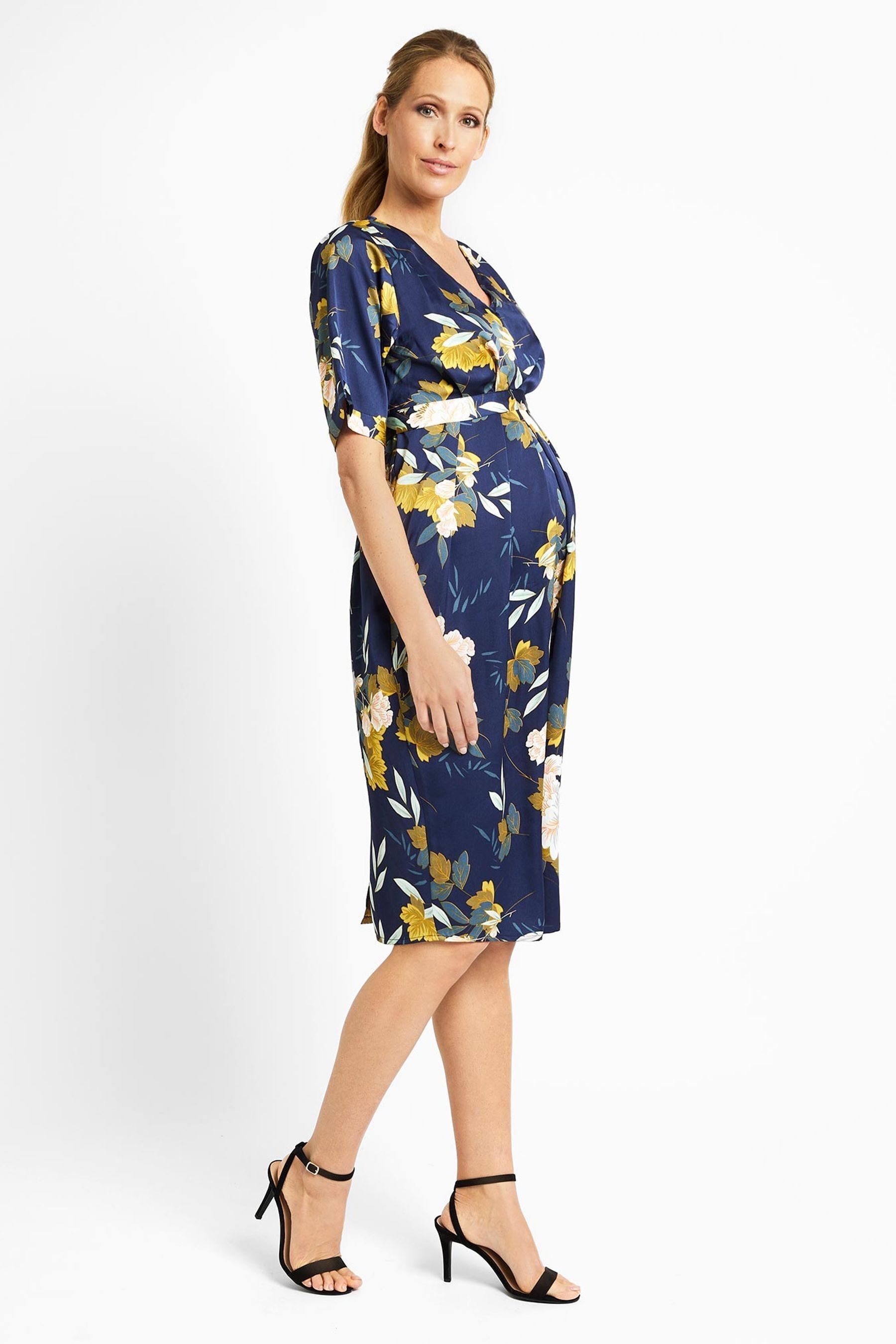 Buy JoJo Maman Bébé Navy Oriental Print Maternity & Nursing Dress from