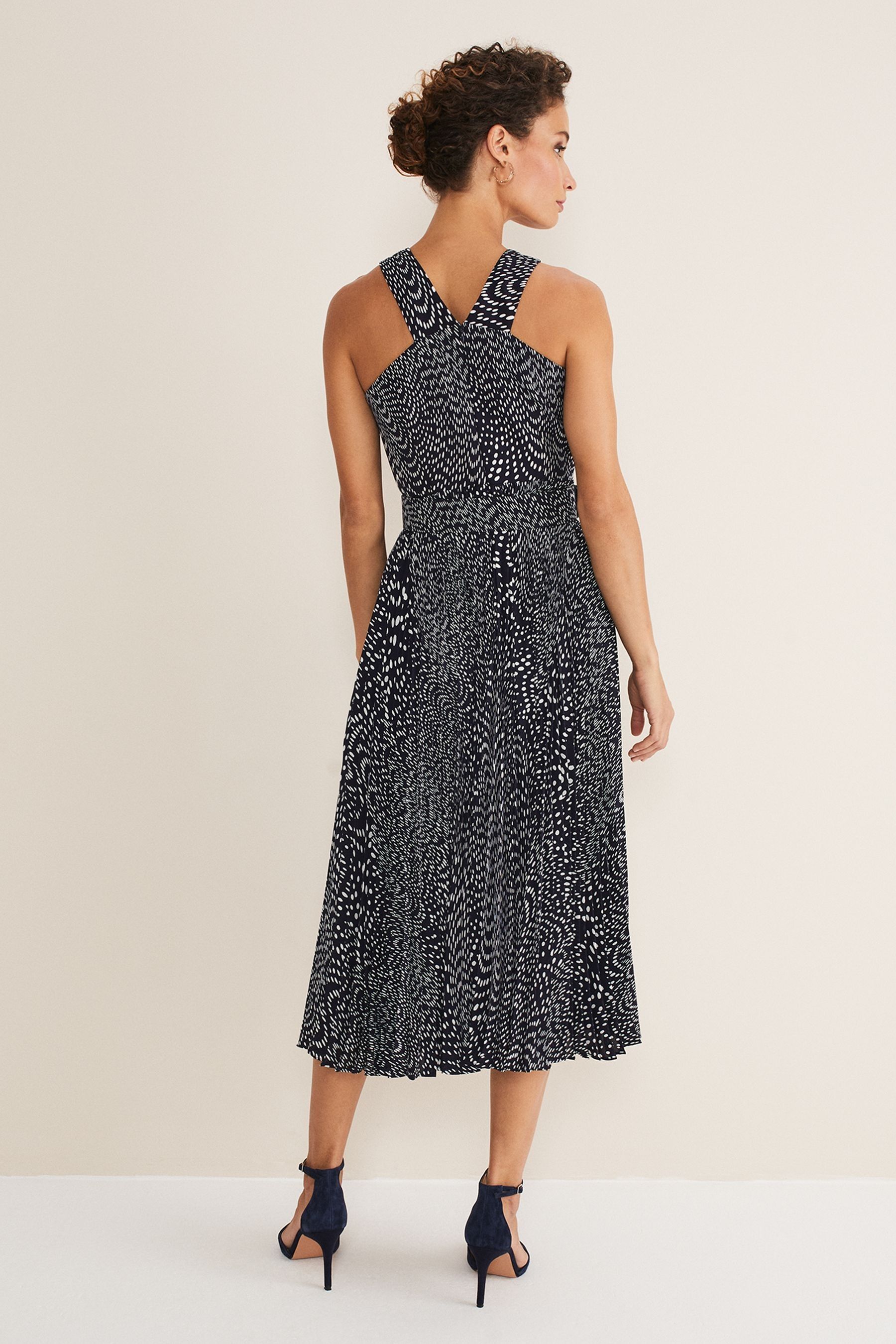 Buy Phase Eight Blue Elsie Spot Dress from the Next UK online shop