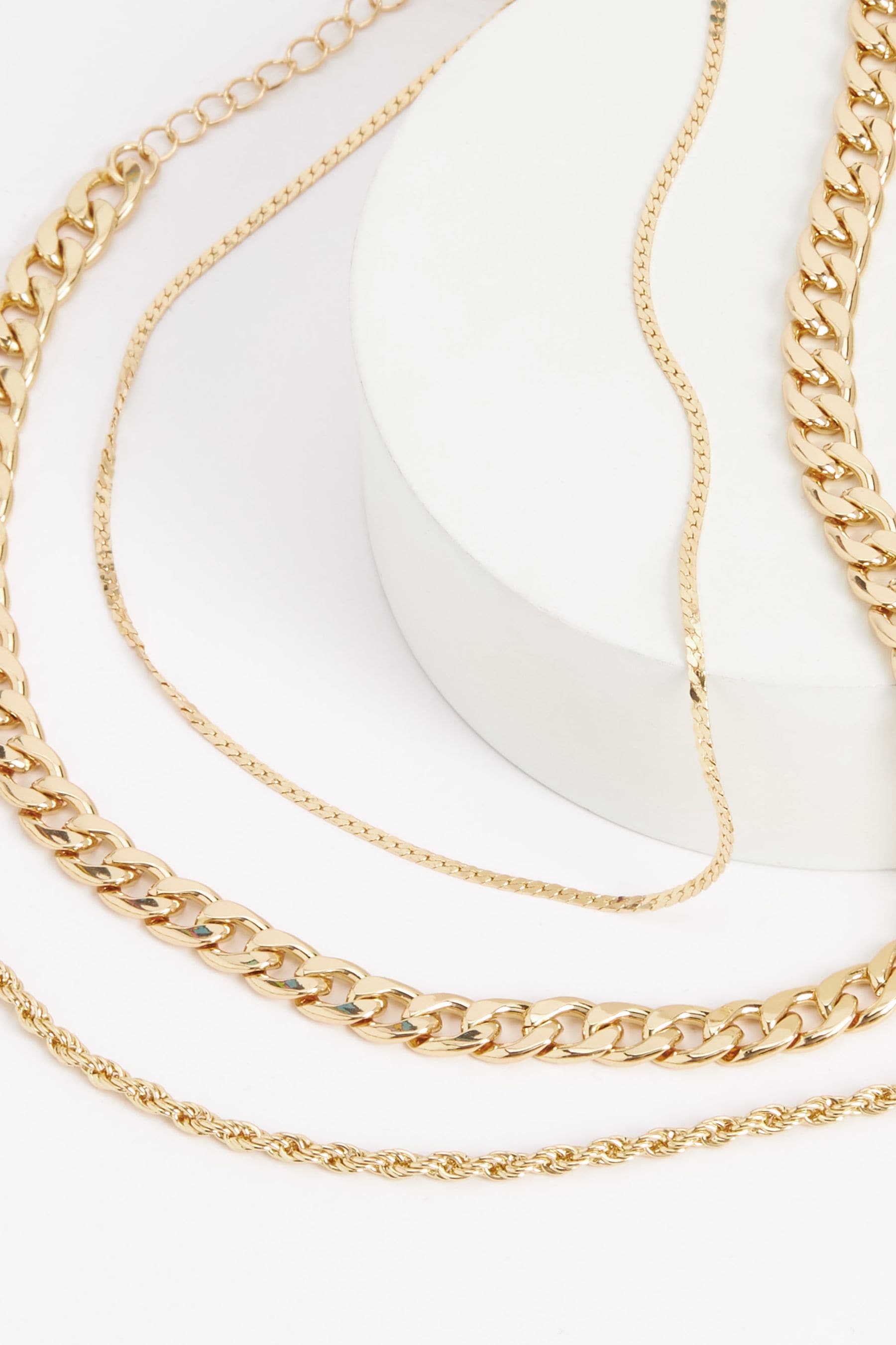 Three layer chain gold Clearance