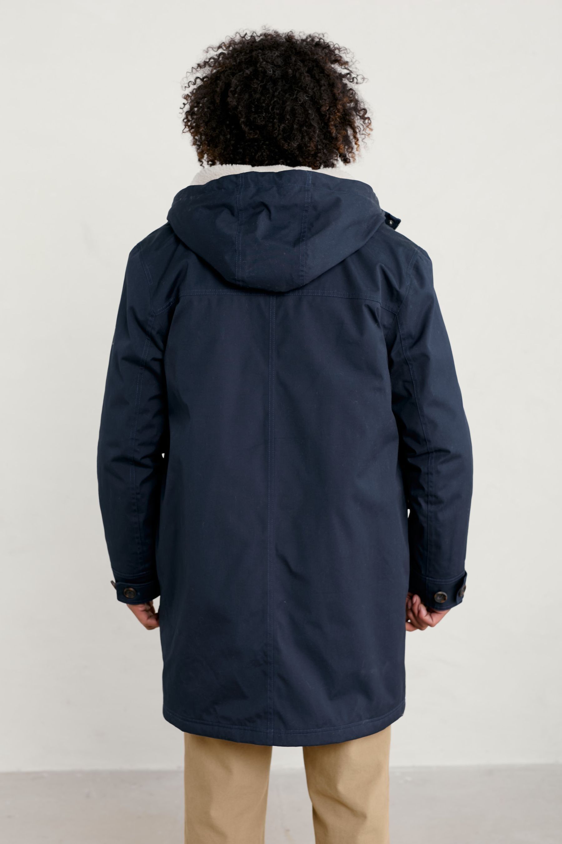 Buy Seasalt Cornwall Navy Blue Waterproof Tidesman Coat from the Next