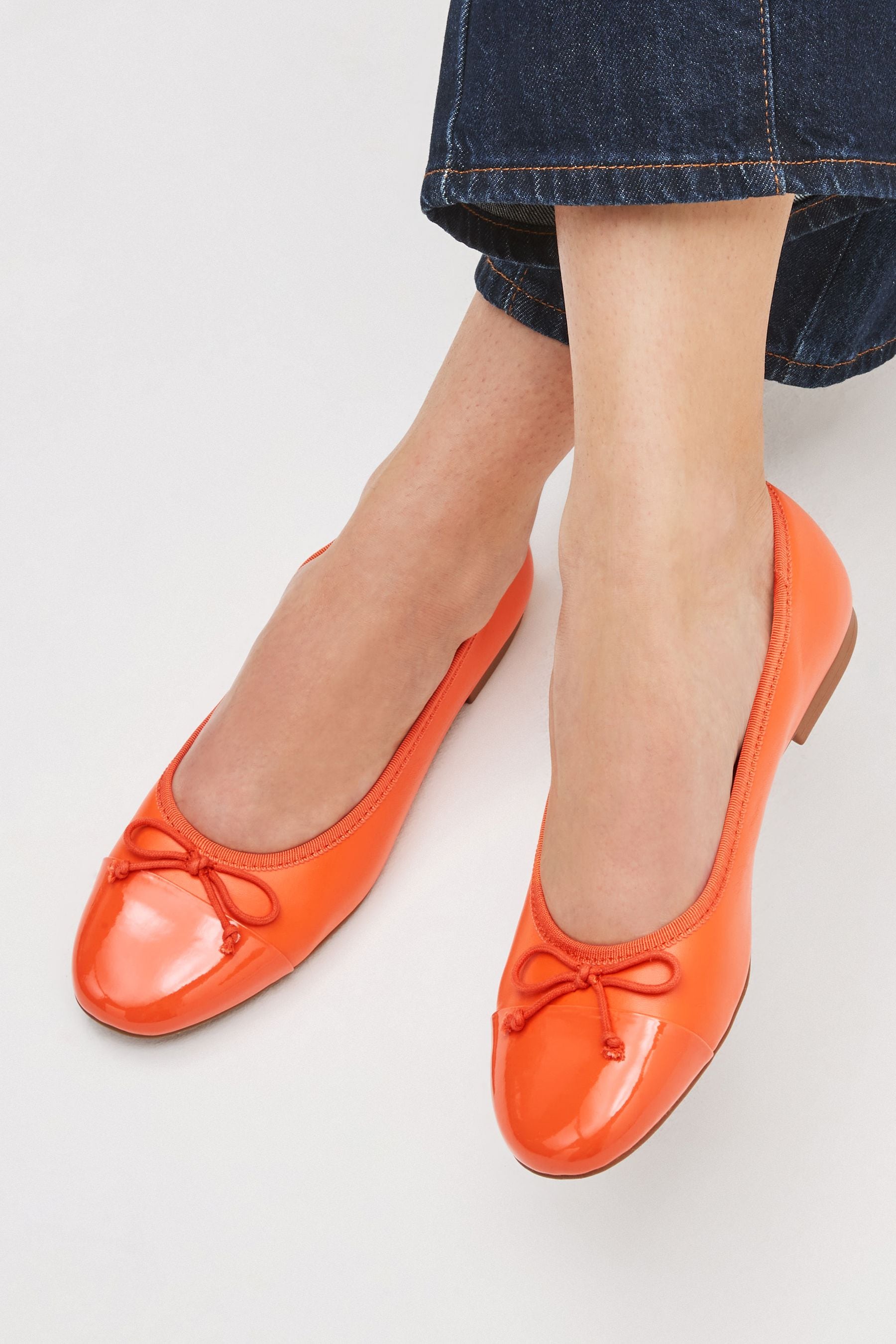 Buy Orange Regular/Wide Fit Forever Comfort® Ballerina Shoes from Next
