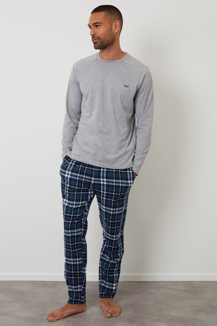 Threadbare Light Grey Blend Long Sleeve Pyjamas Set - Image 1 of 1