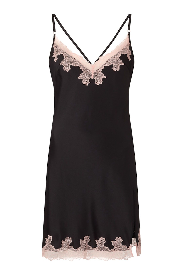 Ann Summers Black Sorella Satin Chemise Slip Nightie - Image 1 of 1