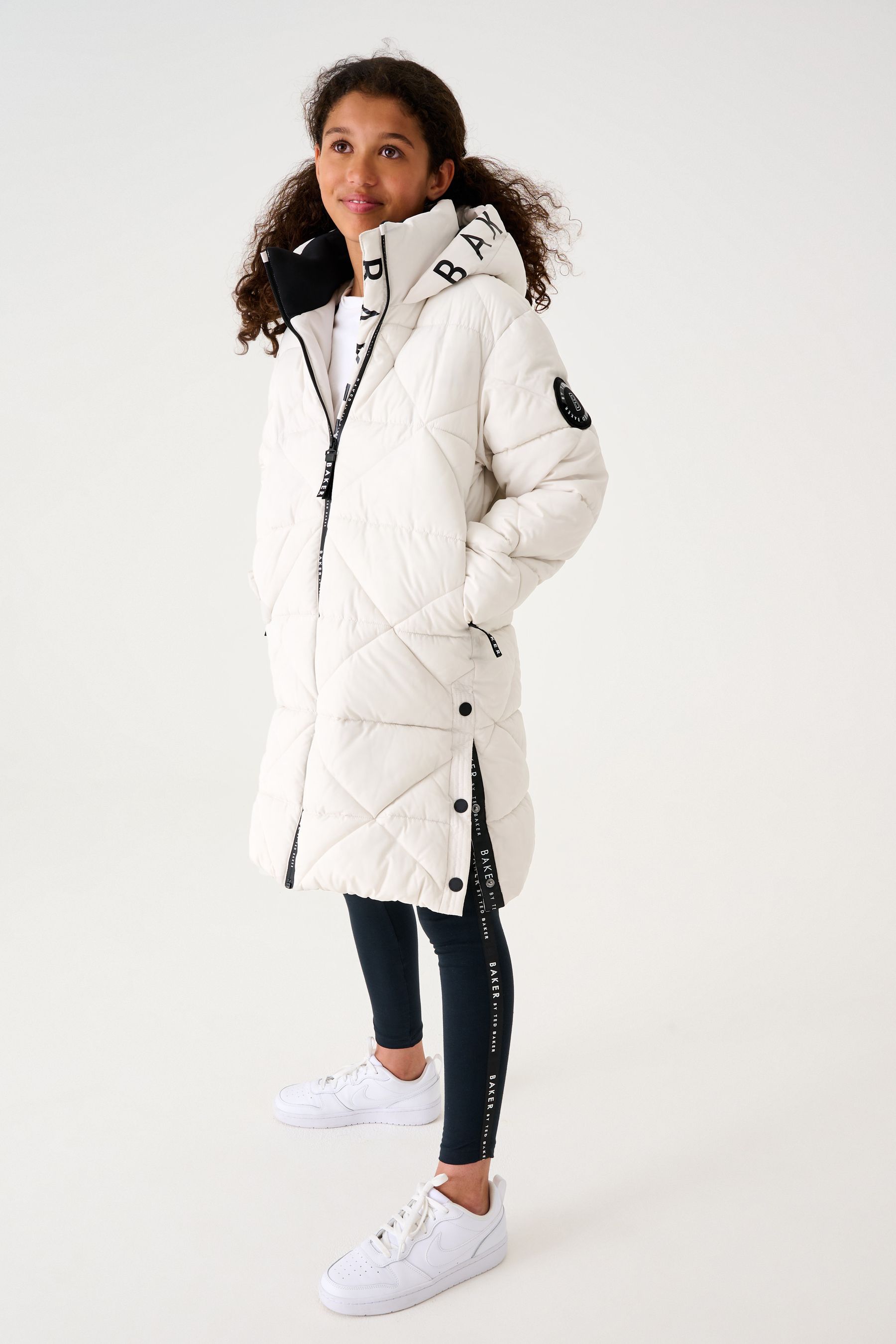 Buy Baker by Ted Baker Shower Resistant Quilted Longline Coat from Next