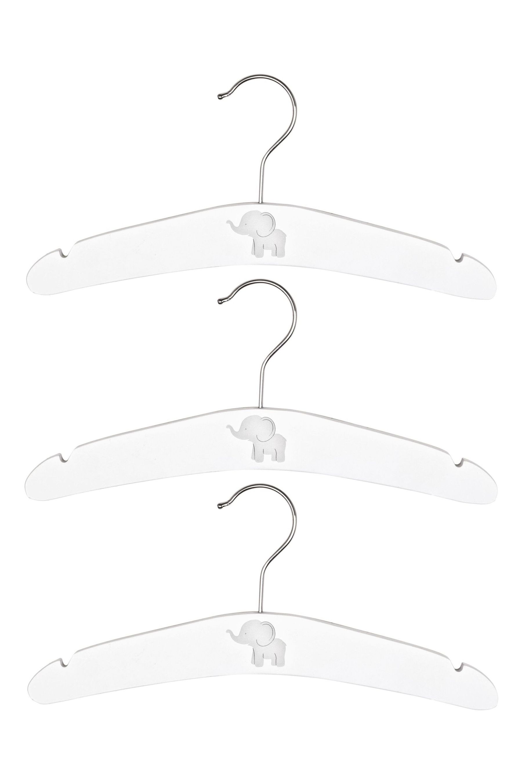 Buy JoJo Maman Bébé White 3Pack Wooden Newborn Gift Hangers from Next