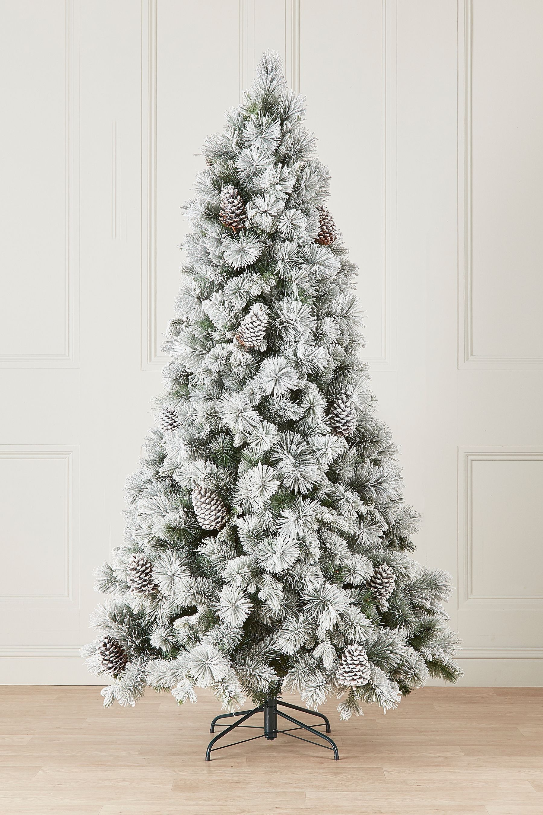 Buy The Winter Green Virginia Pine Snowy Christmas Tree 7ft