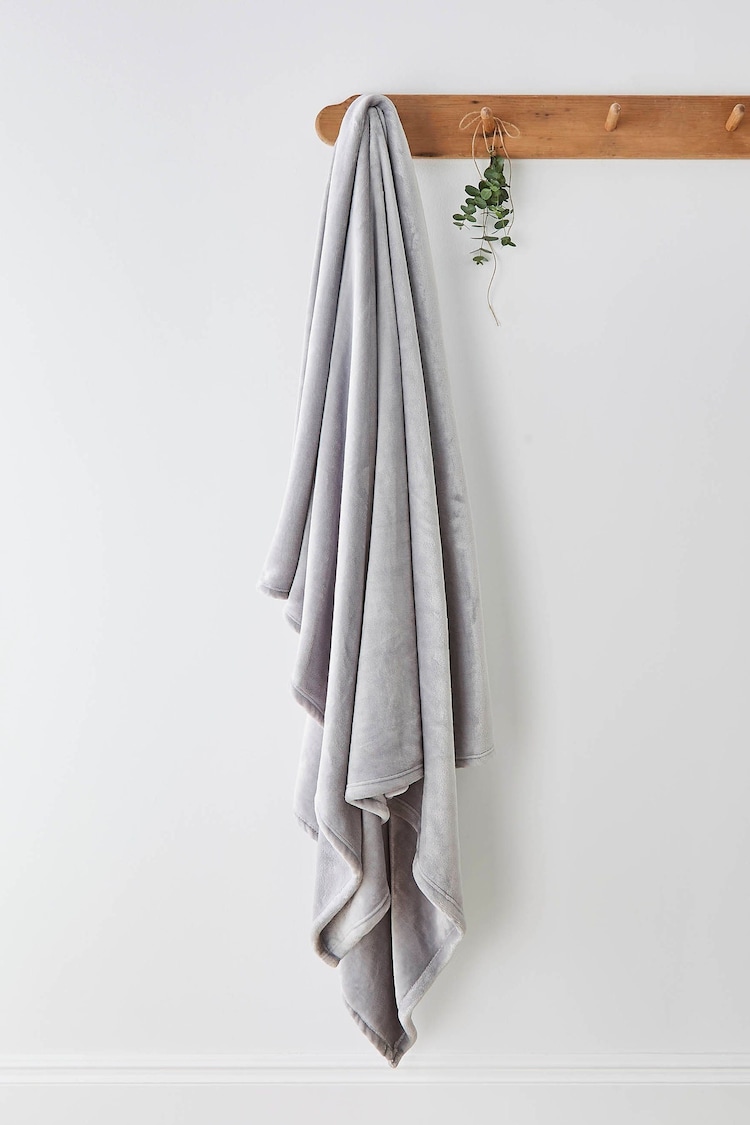 Martex Blankets Grey Sheared Mink 100% Cotton Blanket - Image 1 of 1